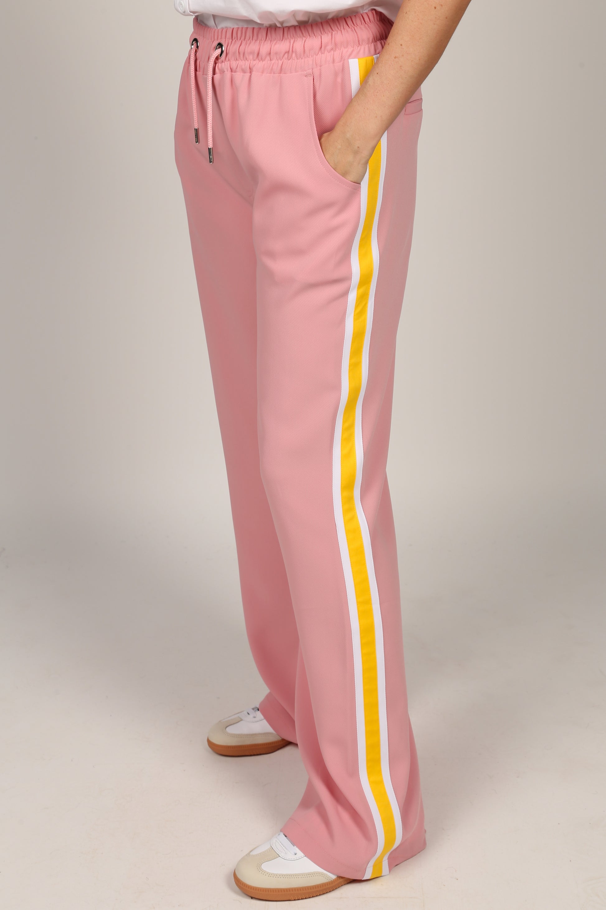 Side Stripe Trousers Light Pink