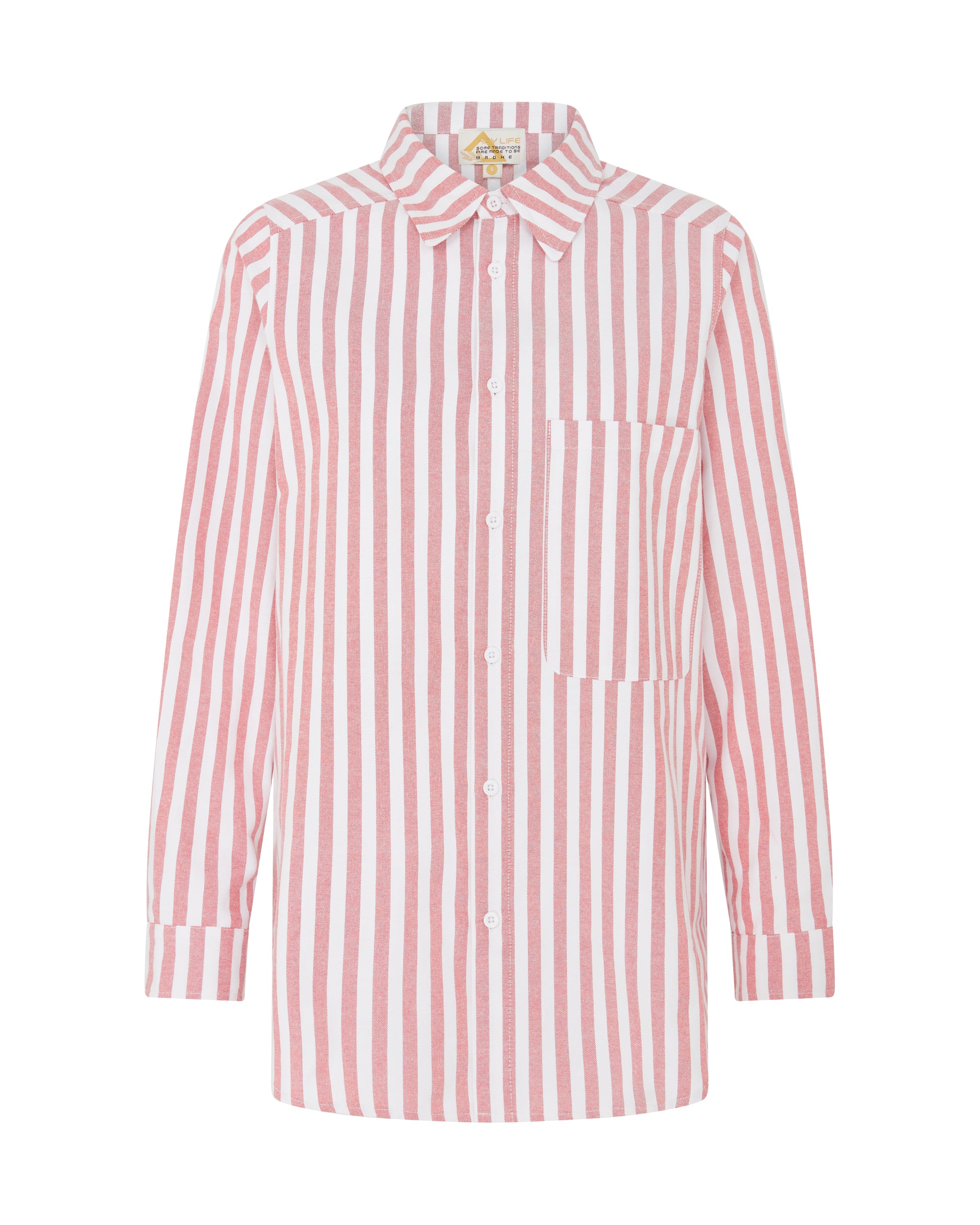 Yapp Stripe Shirt Cherry Red / White