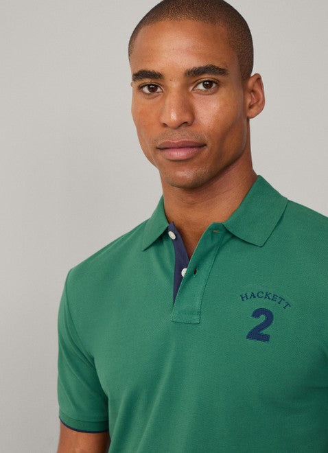 Heritage Number Polo Grass Green