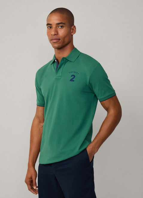 Heritage Number Polo Grass Green