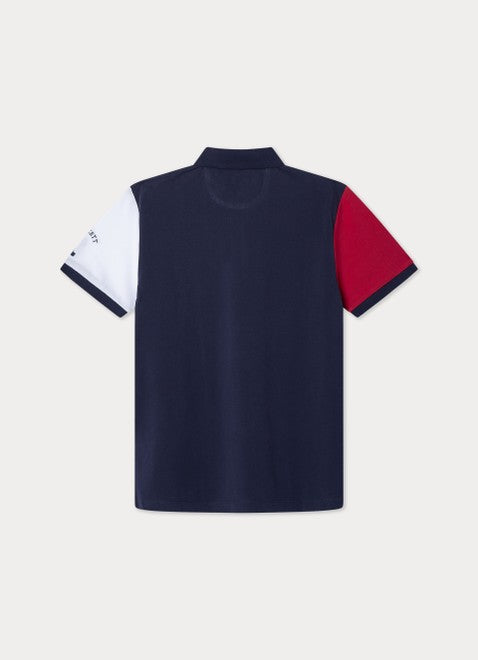 Heritage Hackett Multi Polo Shirt Ink Blue