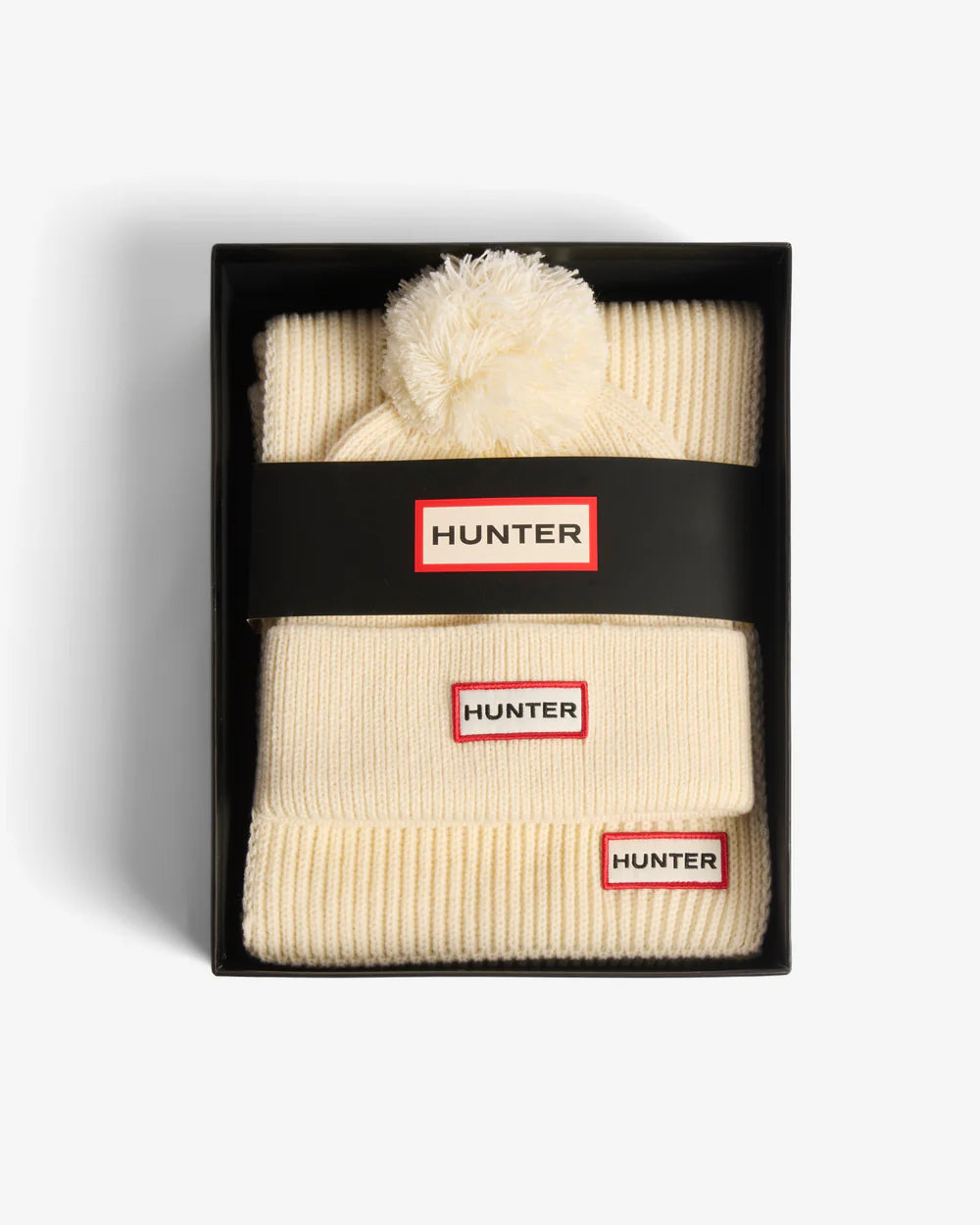 Arrinay Ribbed Pom Beanie and Scarf Box Set Gravel