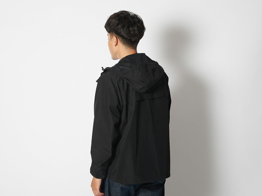 Light Mountain Cloth Zip Up Parka Jacket Black