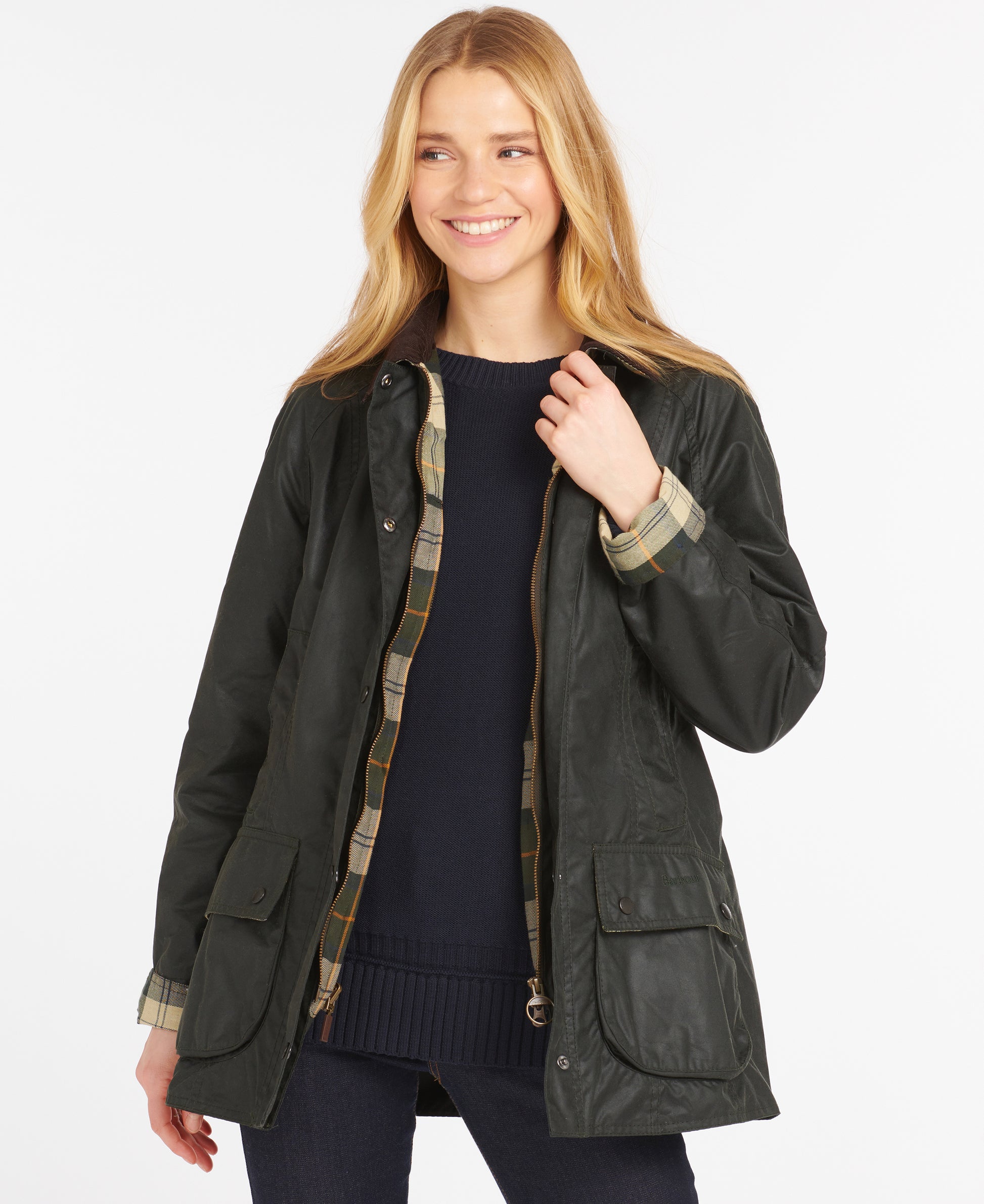 Women's Beadnell Wax Jacket Sage