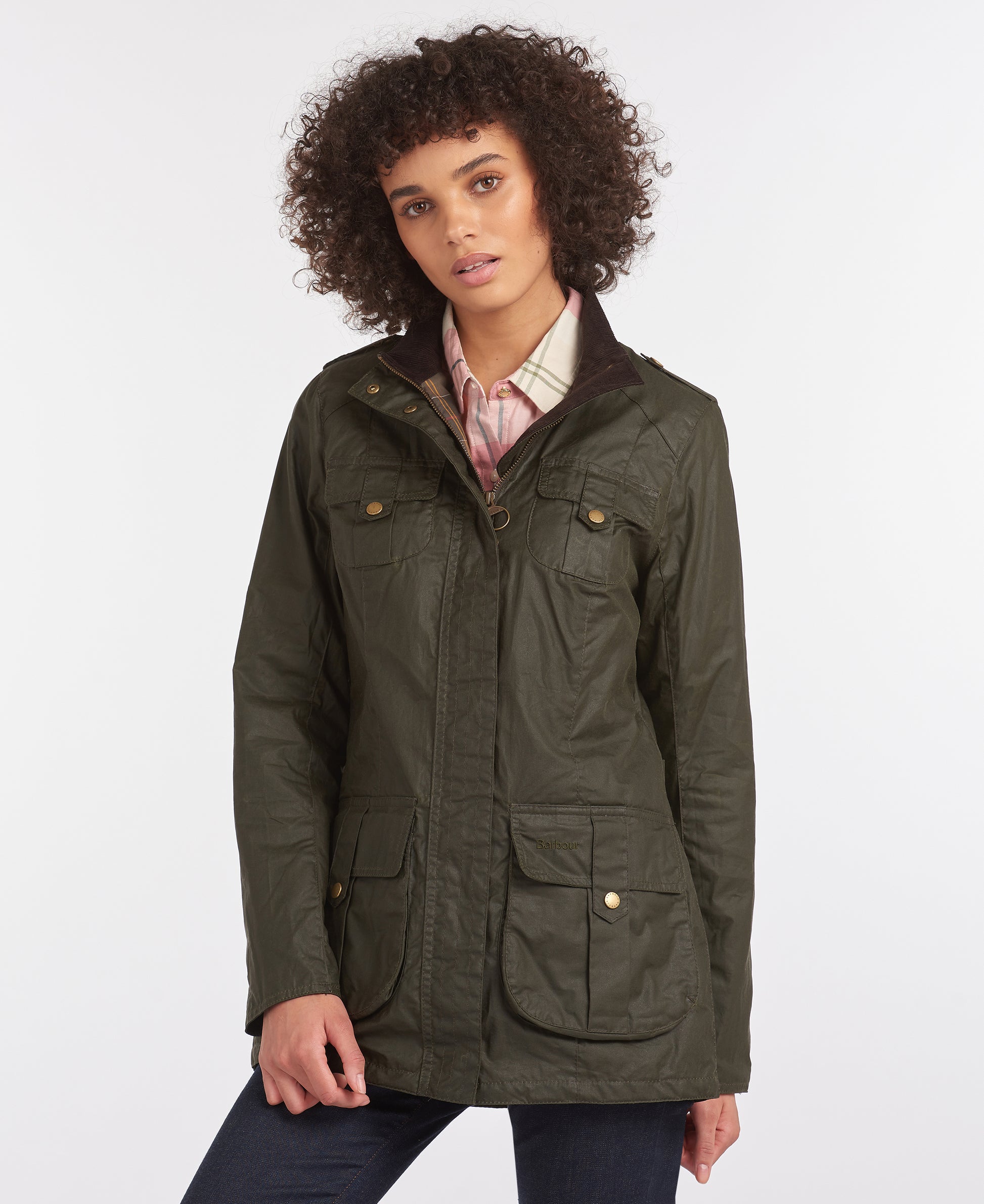 Women's Defence Lightweight Wax Jacket Archive Olive