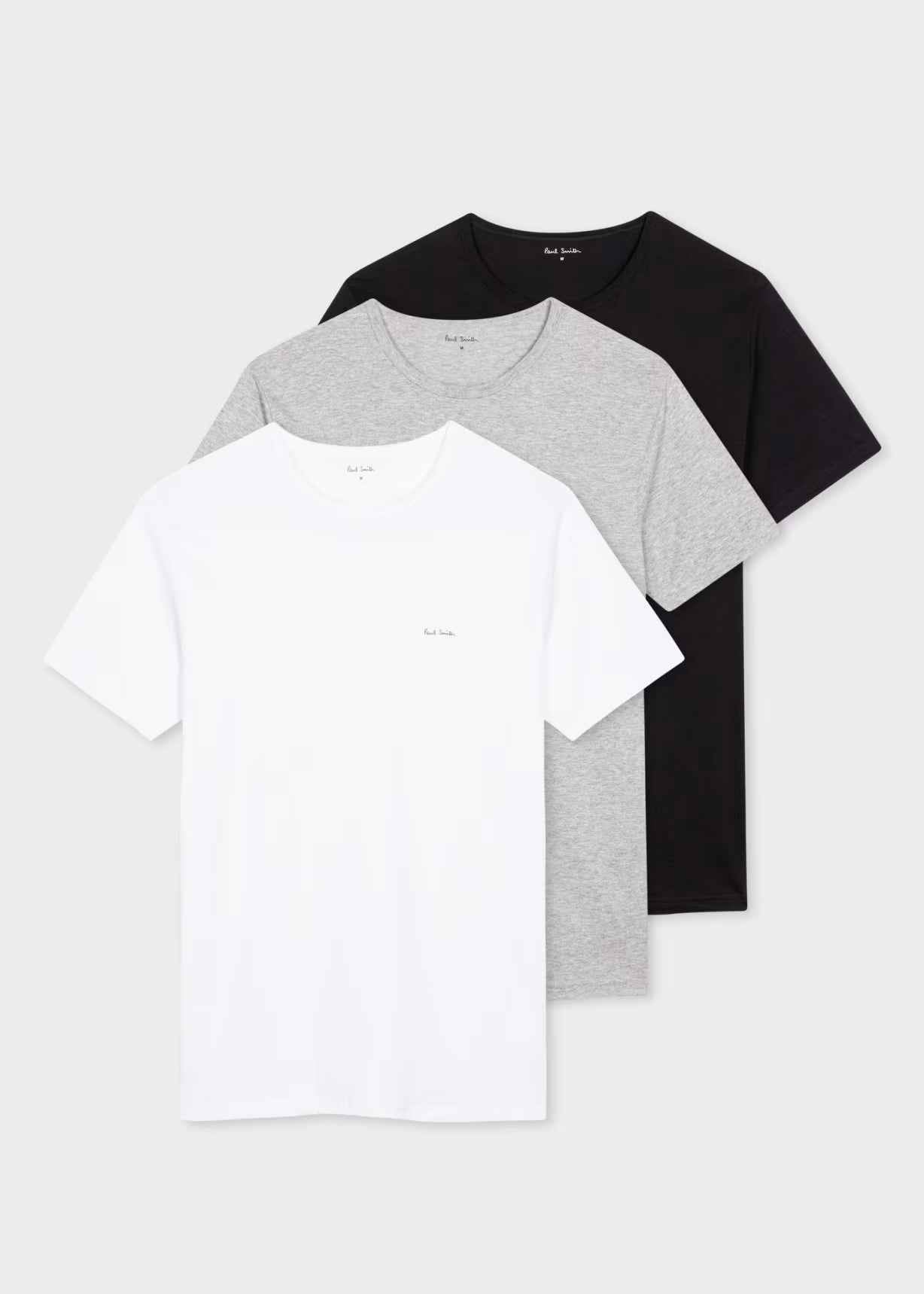 Mixed Colour Organic Cotton Logo Lounge T-Shirts Three Pack