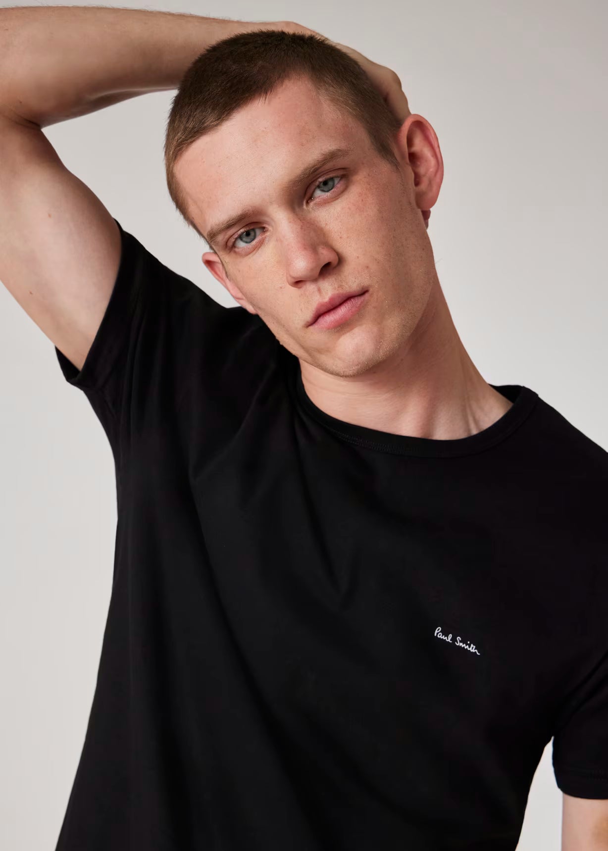 Black Logo Organic Cotton Logo Lounge T-Shirts Three Pack