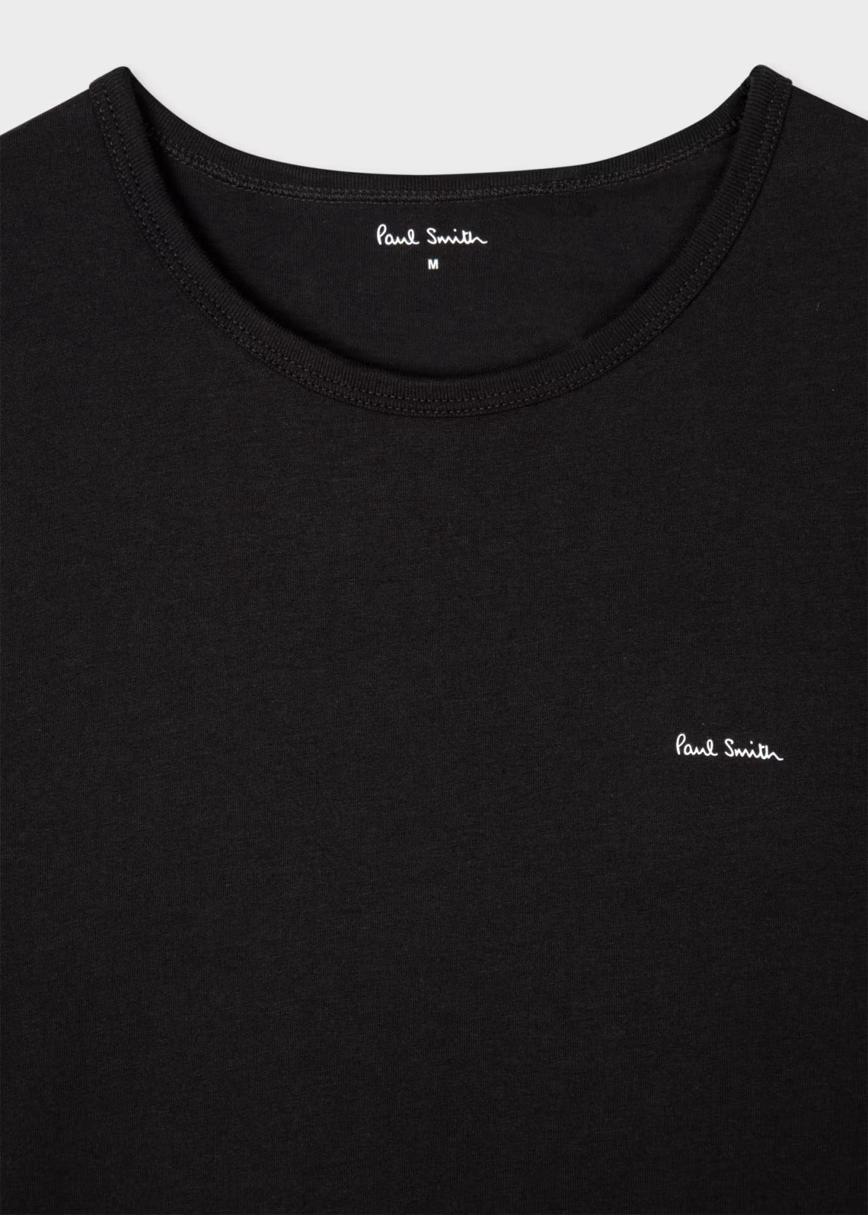 Black Logo Organic Cotton Logo Lounge T-Shirts Three Pack