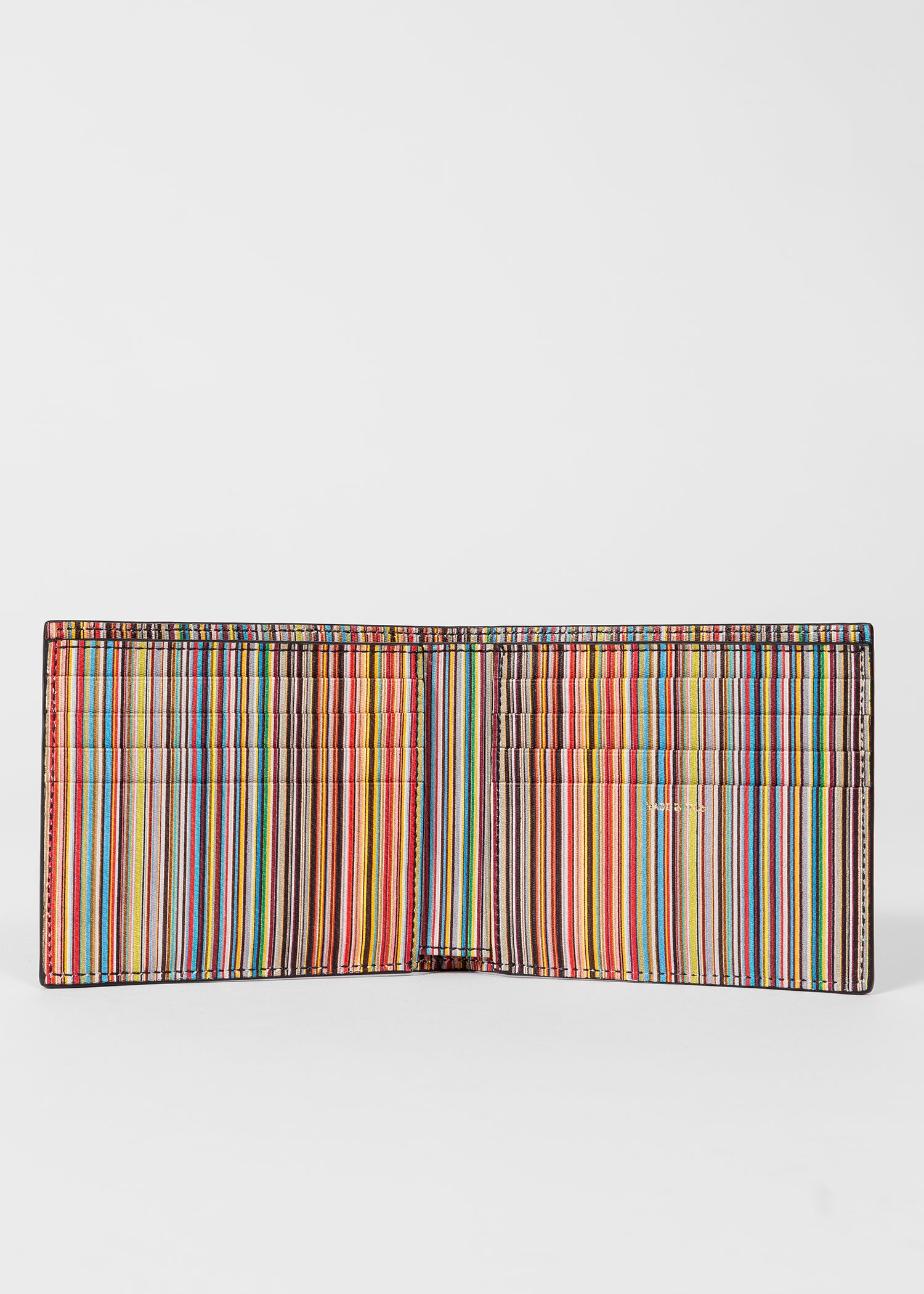 Signature Stripe Billfold Wallet