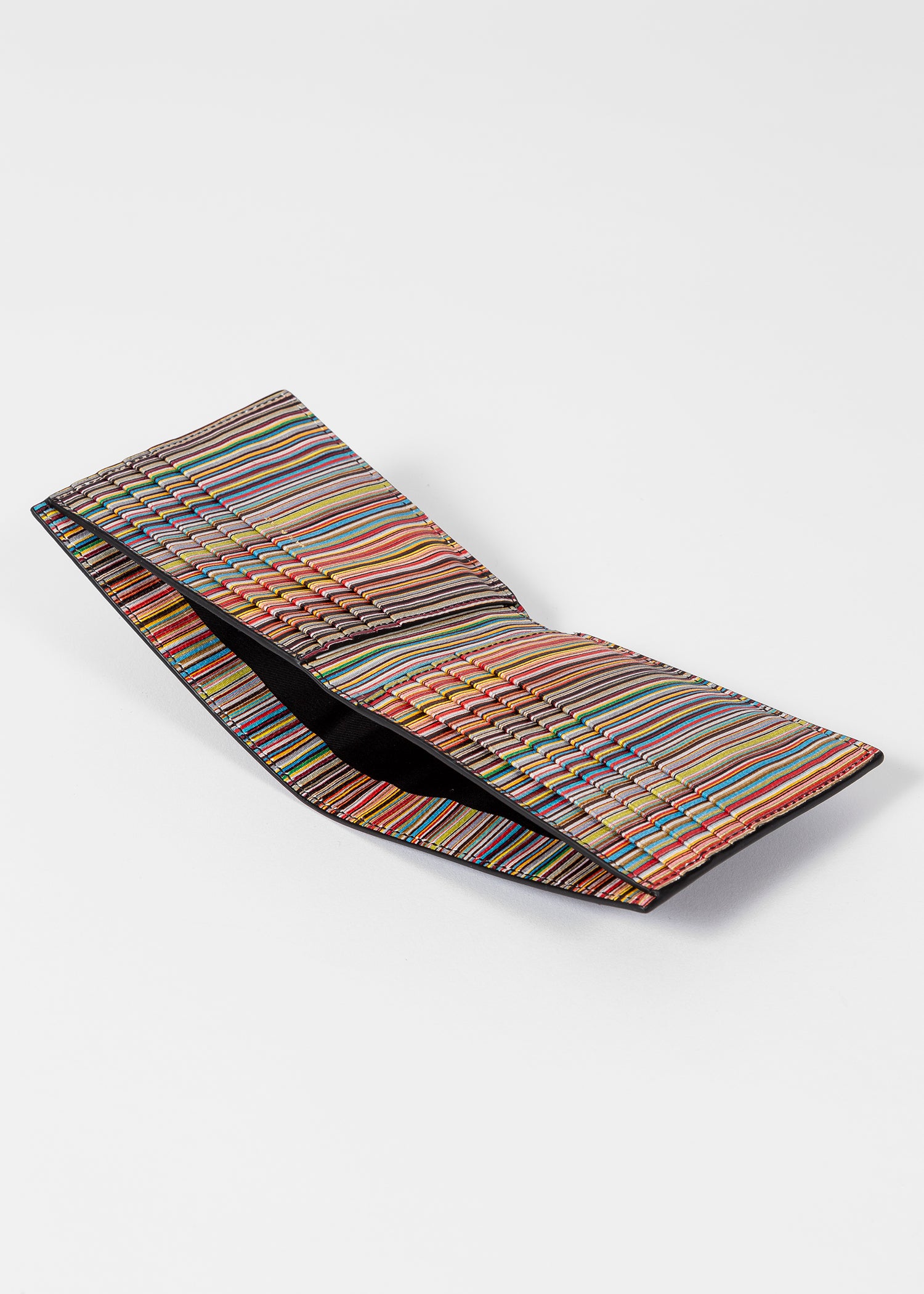 Signature Stripe Billfold Wallet
