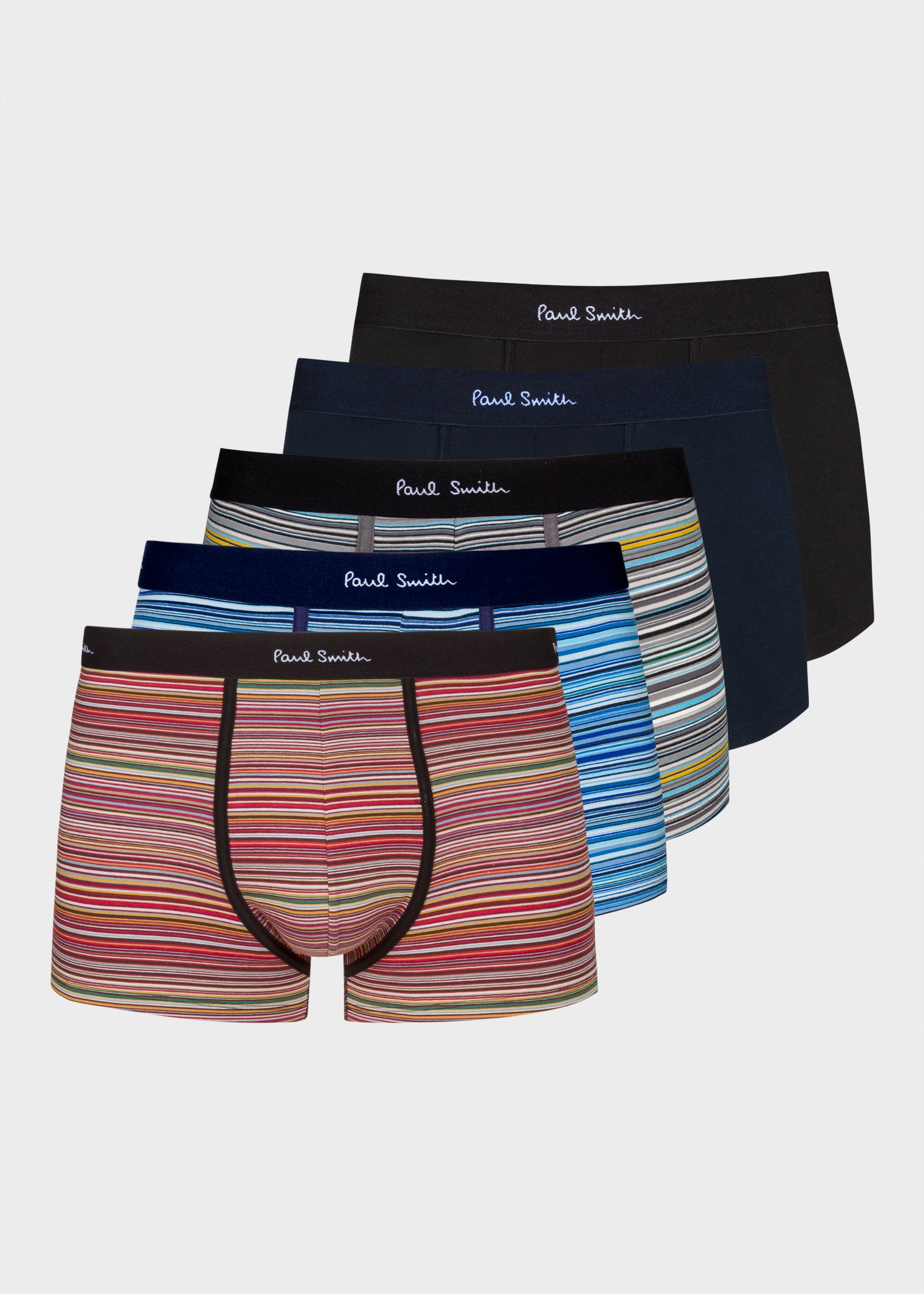 Signature Stripe and Plain 5 Pack Boxer Briefs