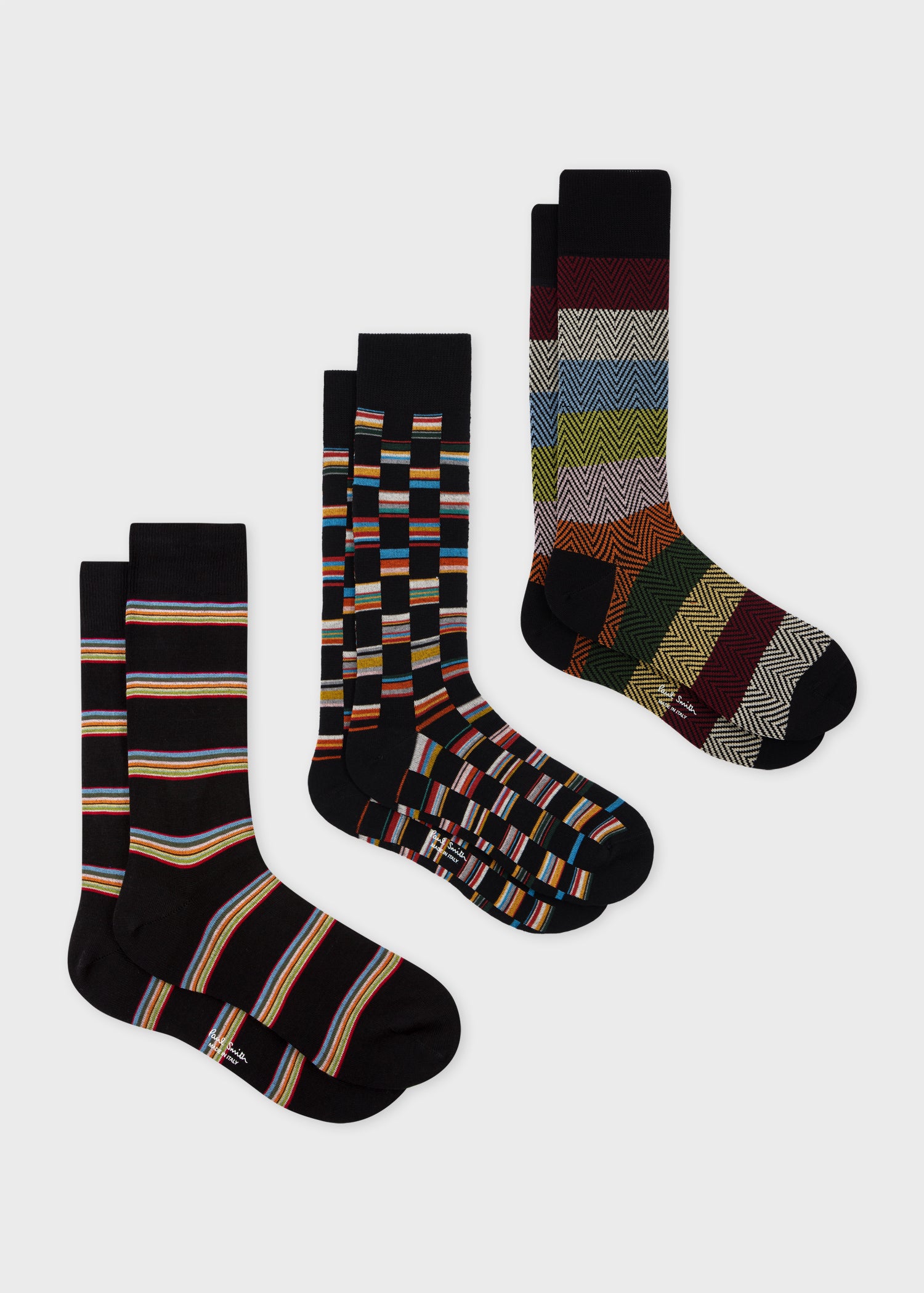 3 Pack Socks Signature Stripe