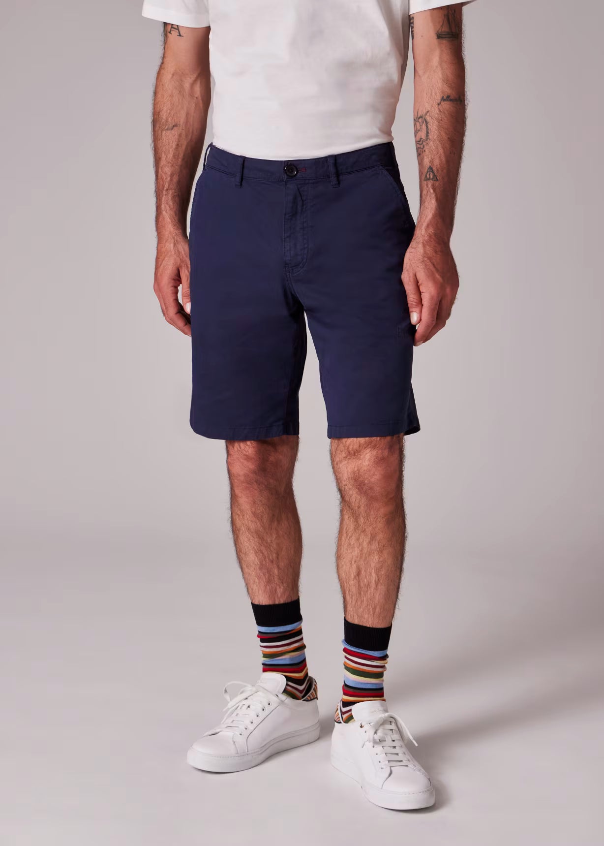 Dark Navy Garment-Dyed Stretch Pima-Cotton Shorts