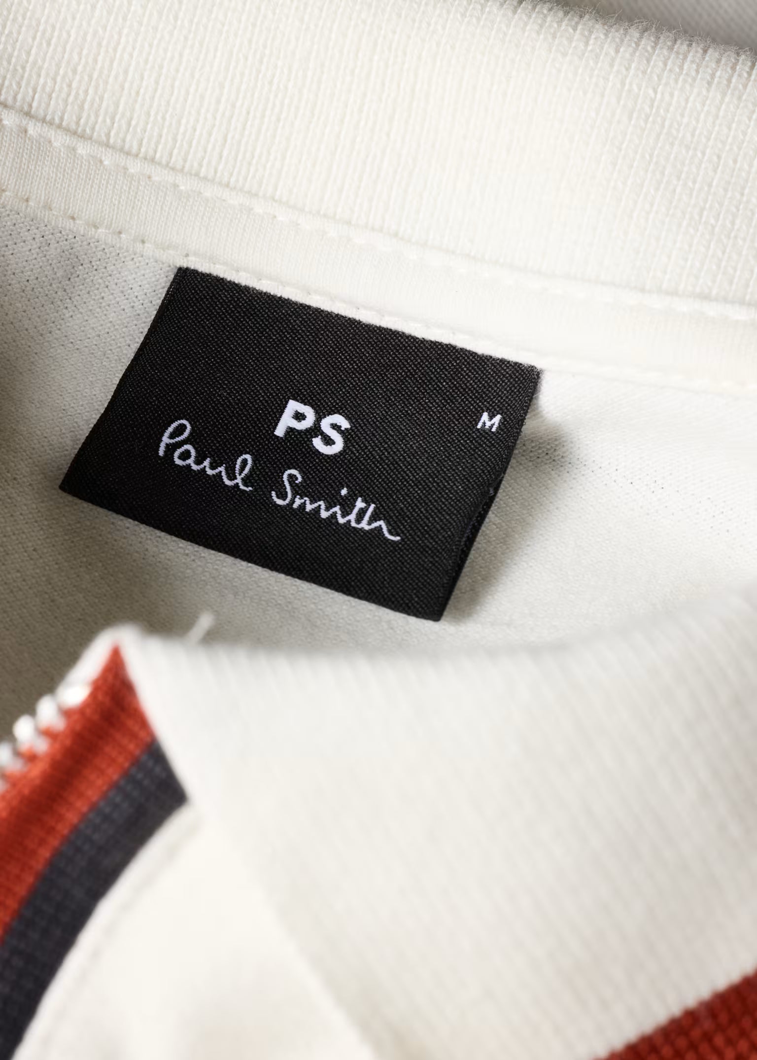 Regular Fit Zip Polo Shirt Off White