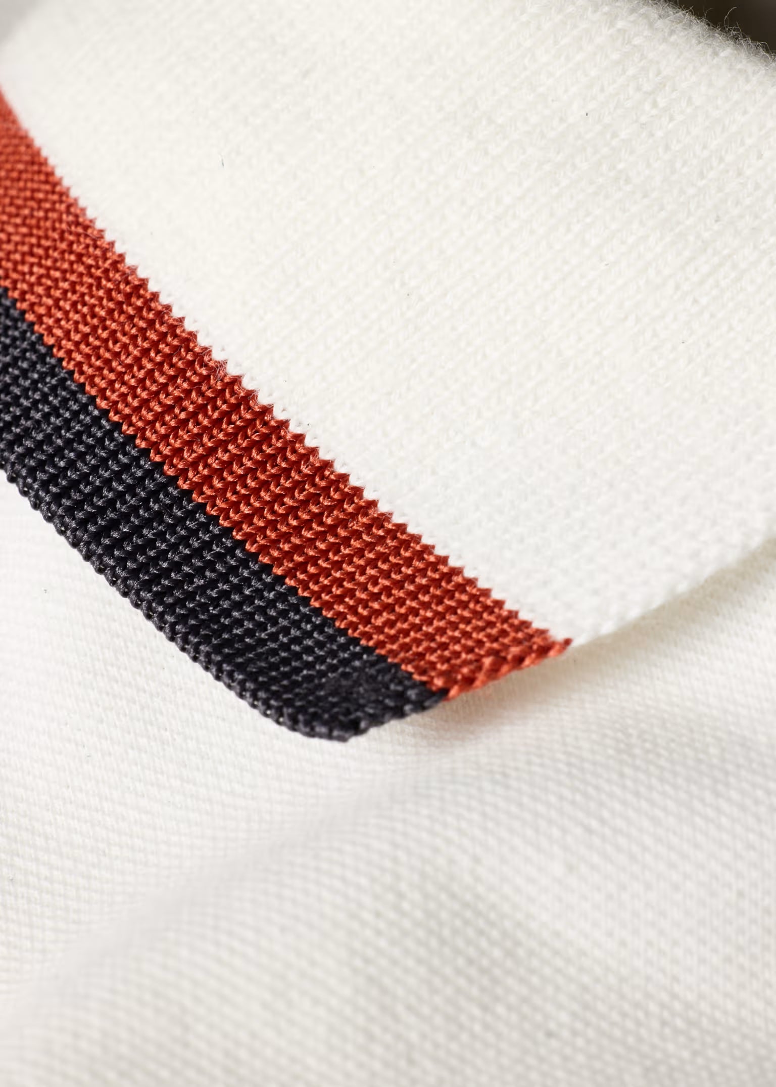 Regular Fit Zip Polo Shirt Off White
