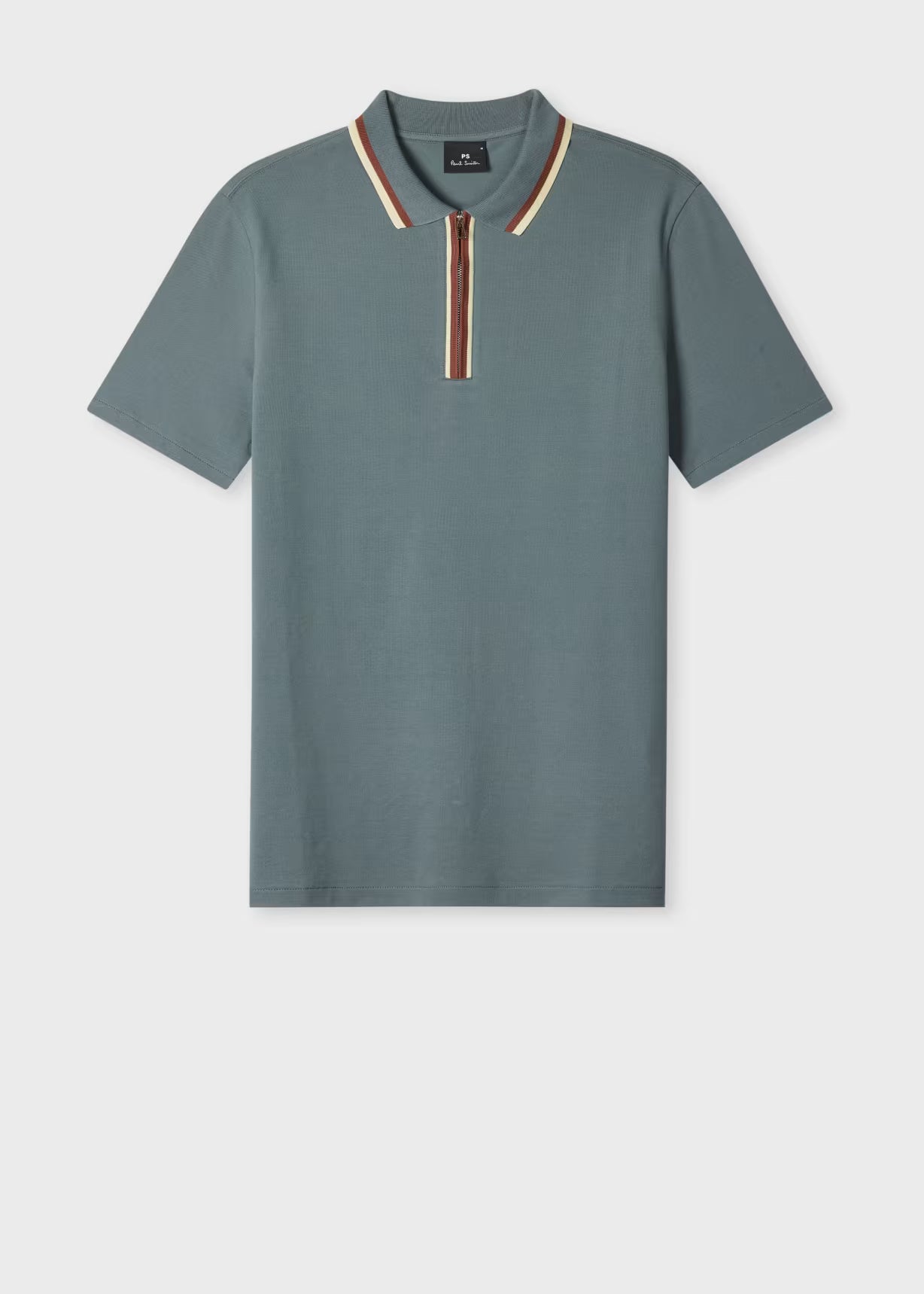 Regular Fit Zip Polo Shirt Anthracite