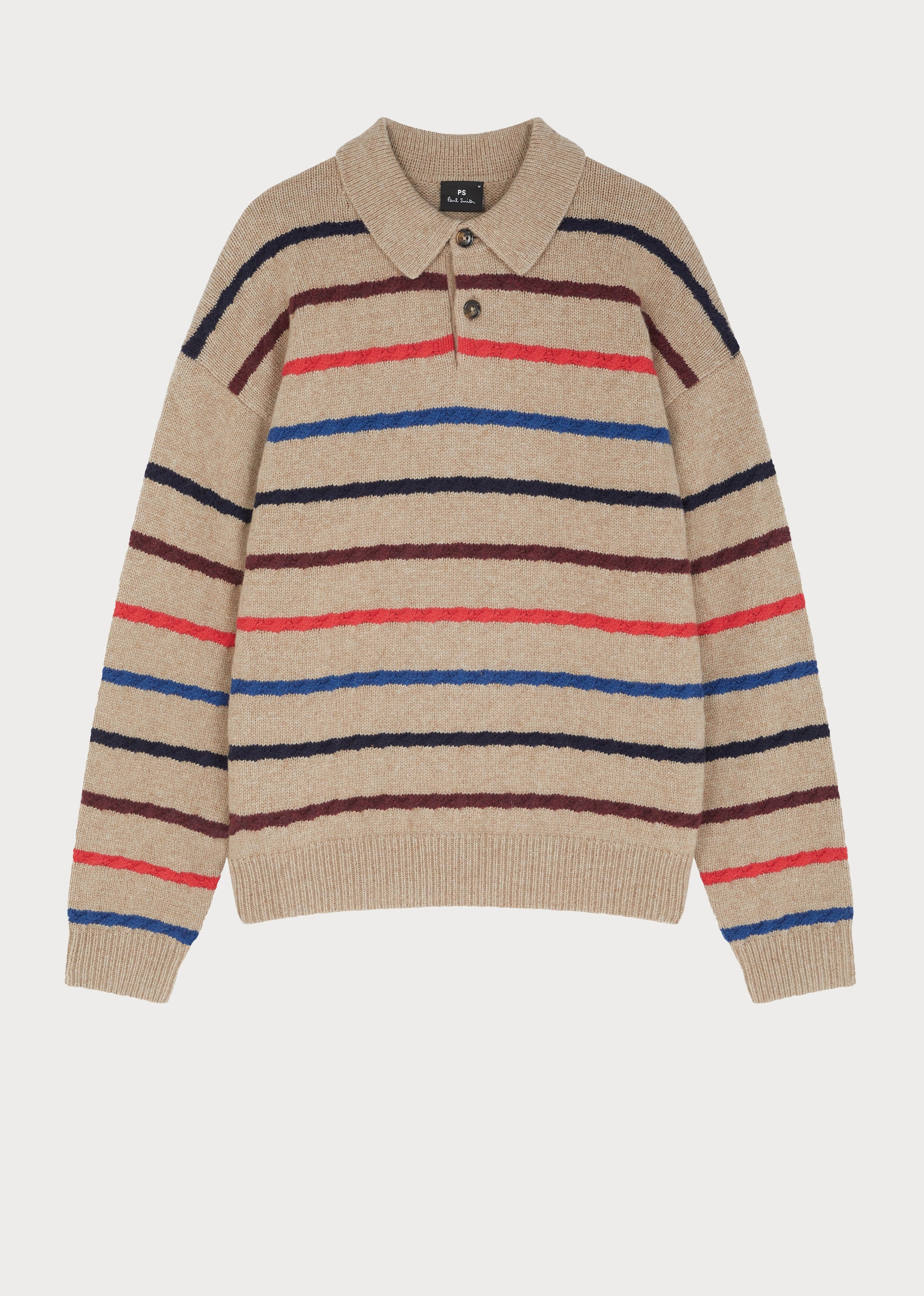 Long Sleeve Knitted Polo Shirt