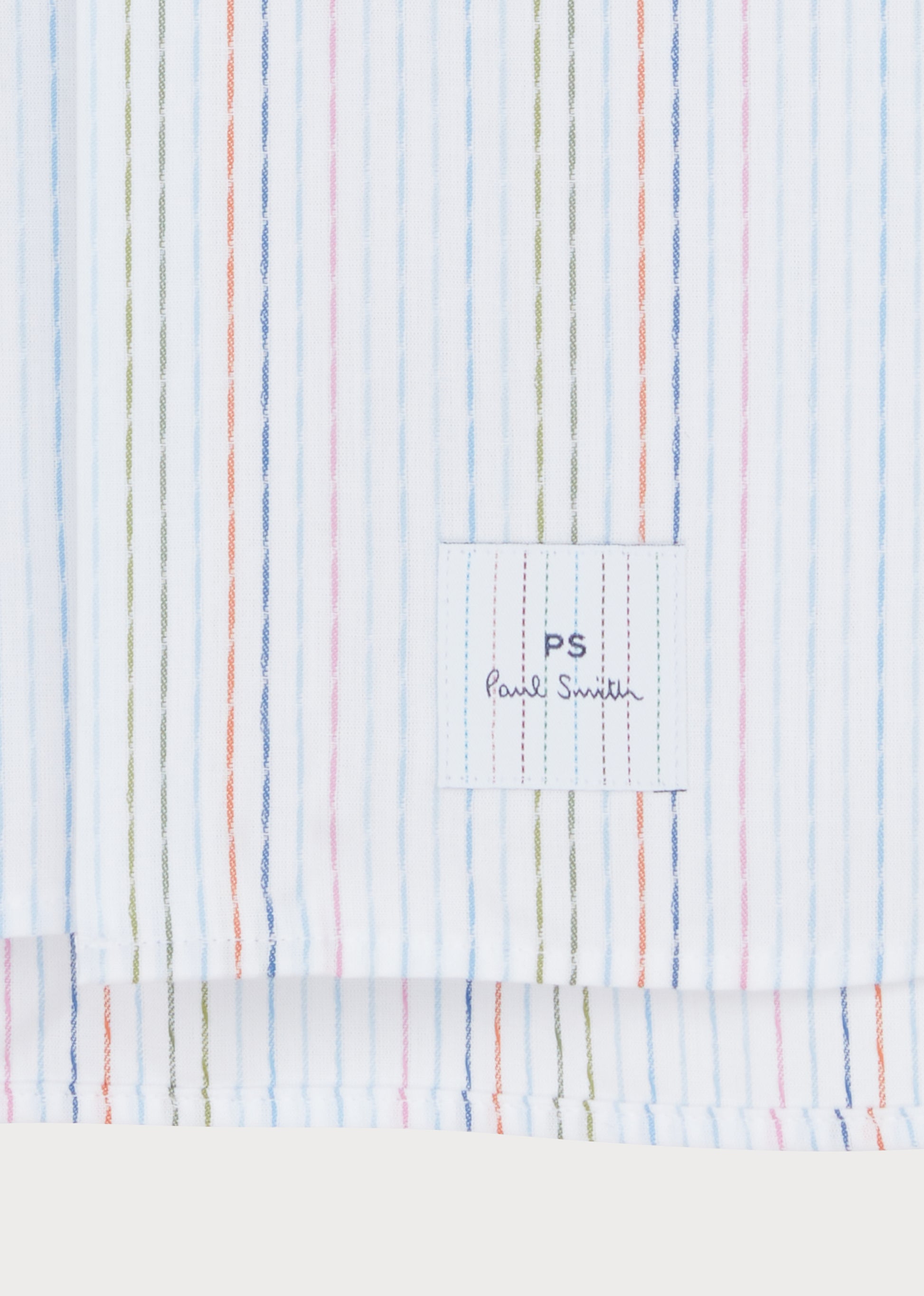 White Yarn Dyed Cotton Striped Shirt