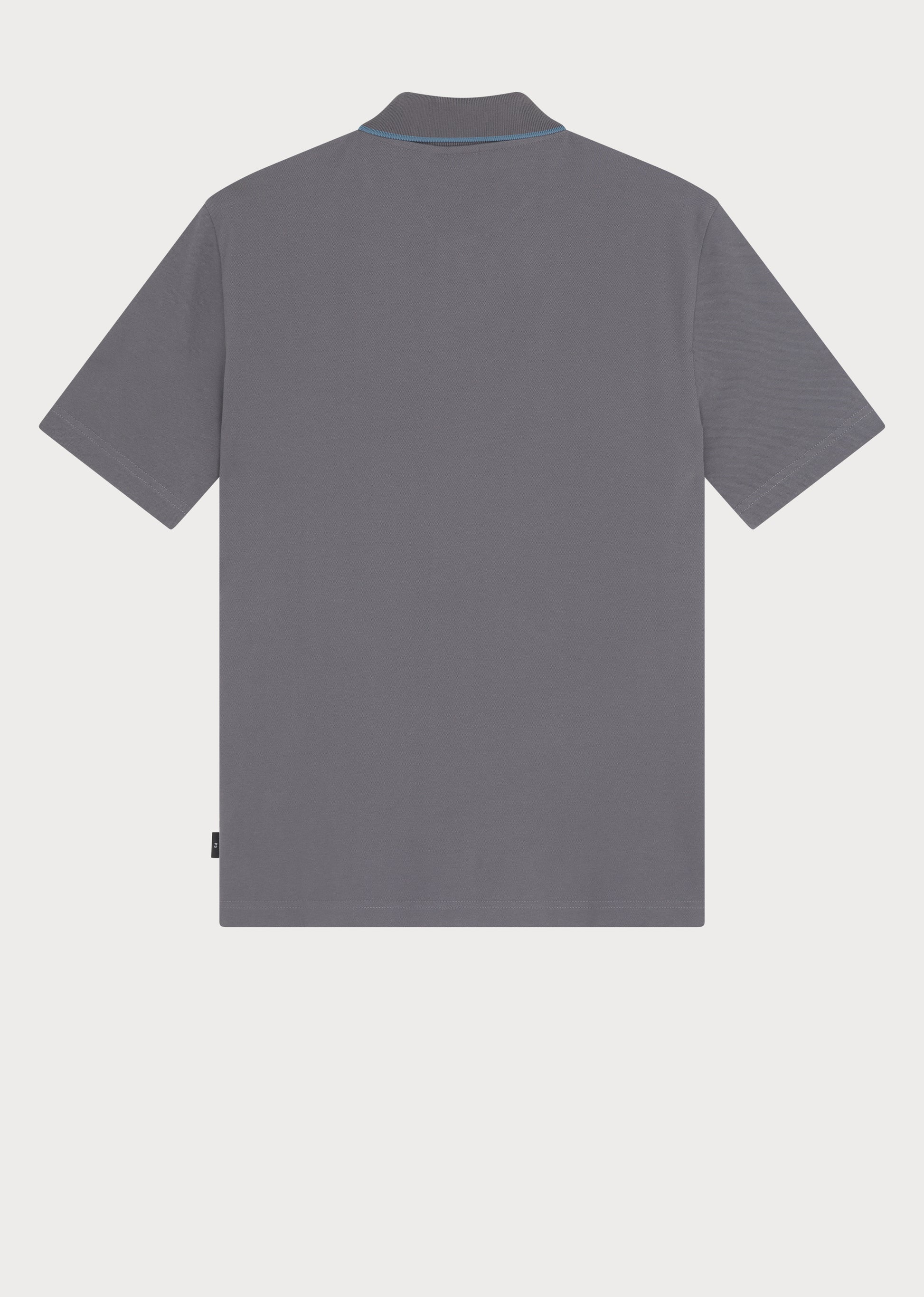 Regular Short Sleeve Button Front Polo Anthracite