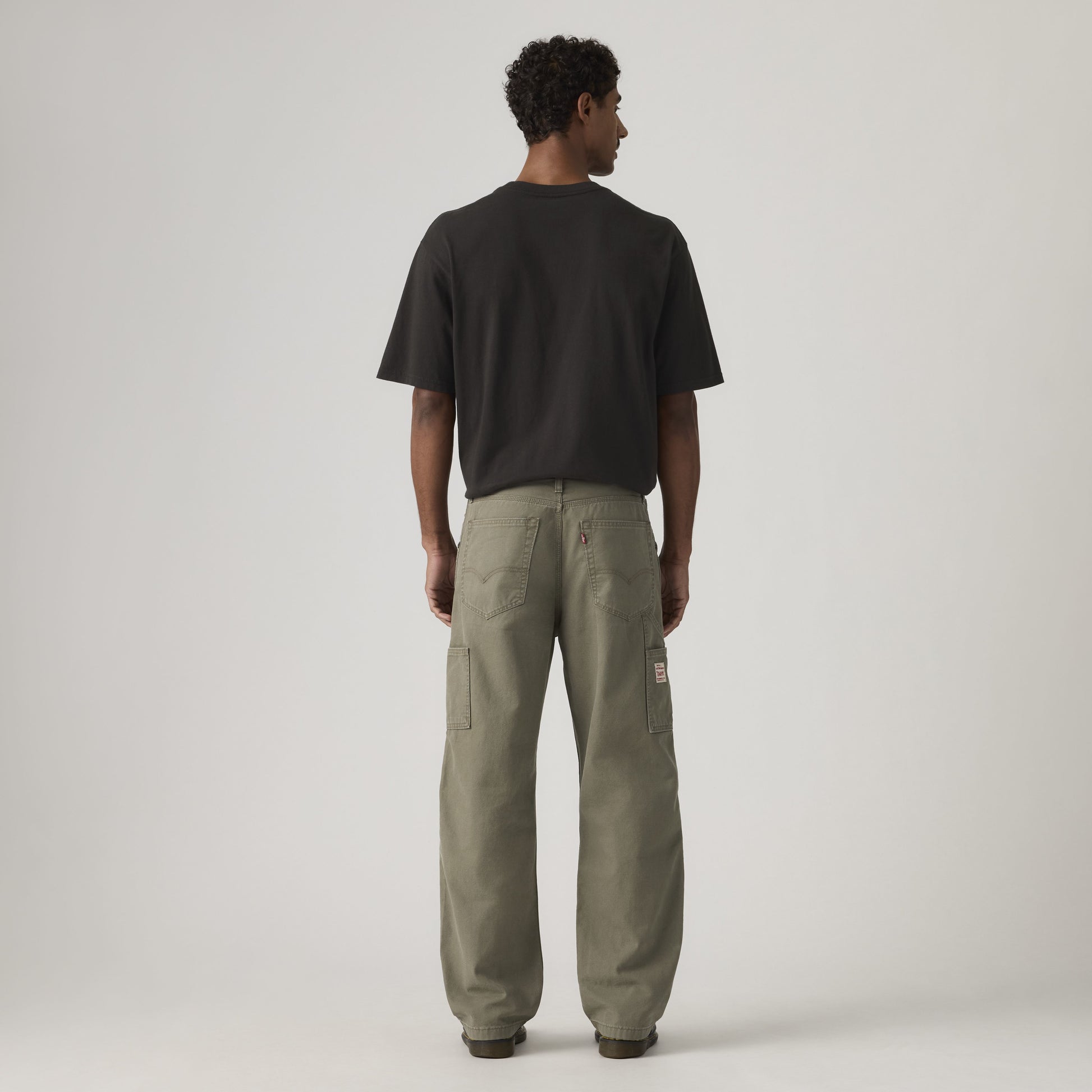 568 Loose Straight Carpenter Trousers Dried Oregano
