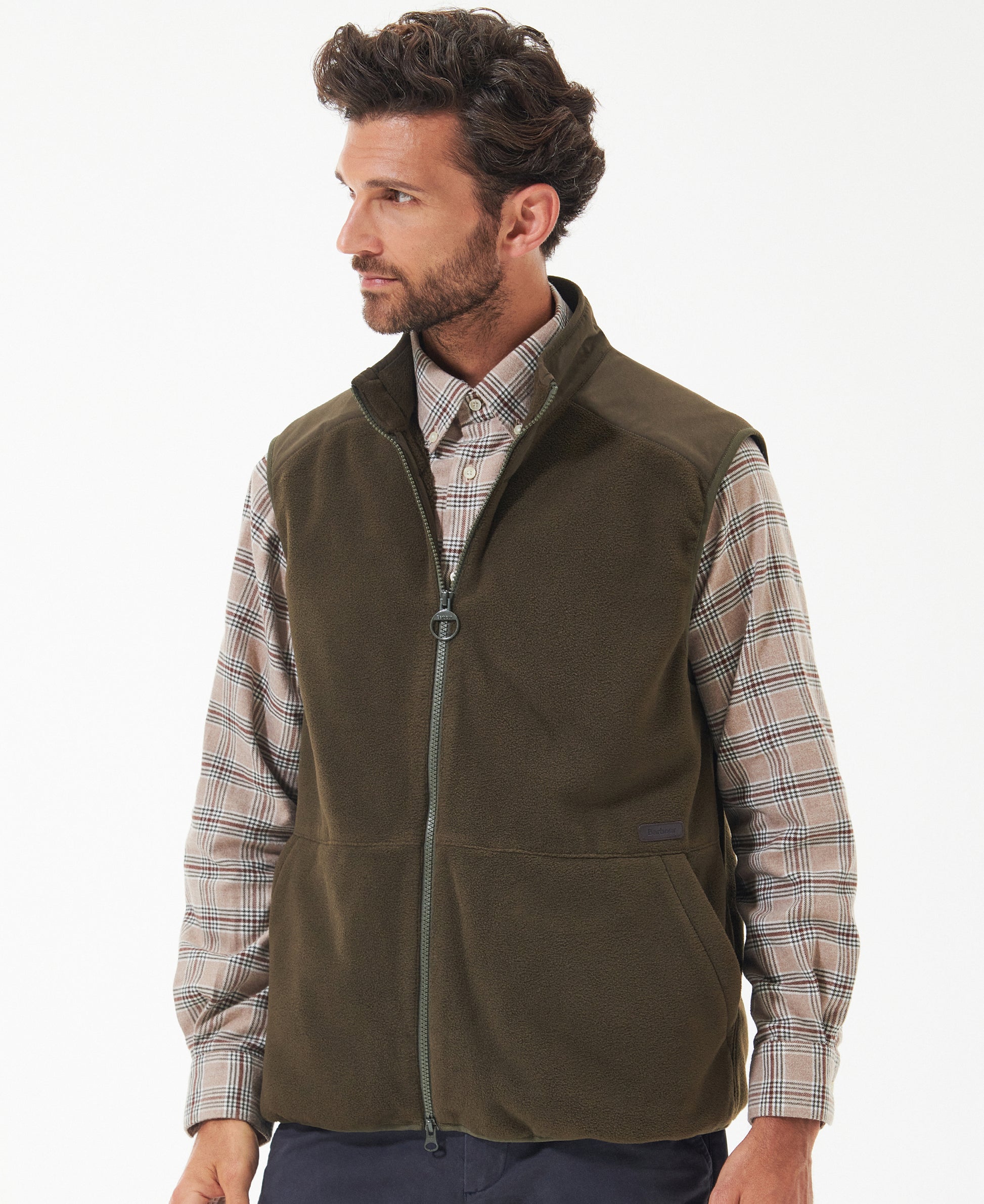 Country Fleece Gilet Olive