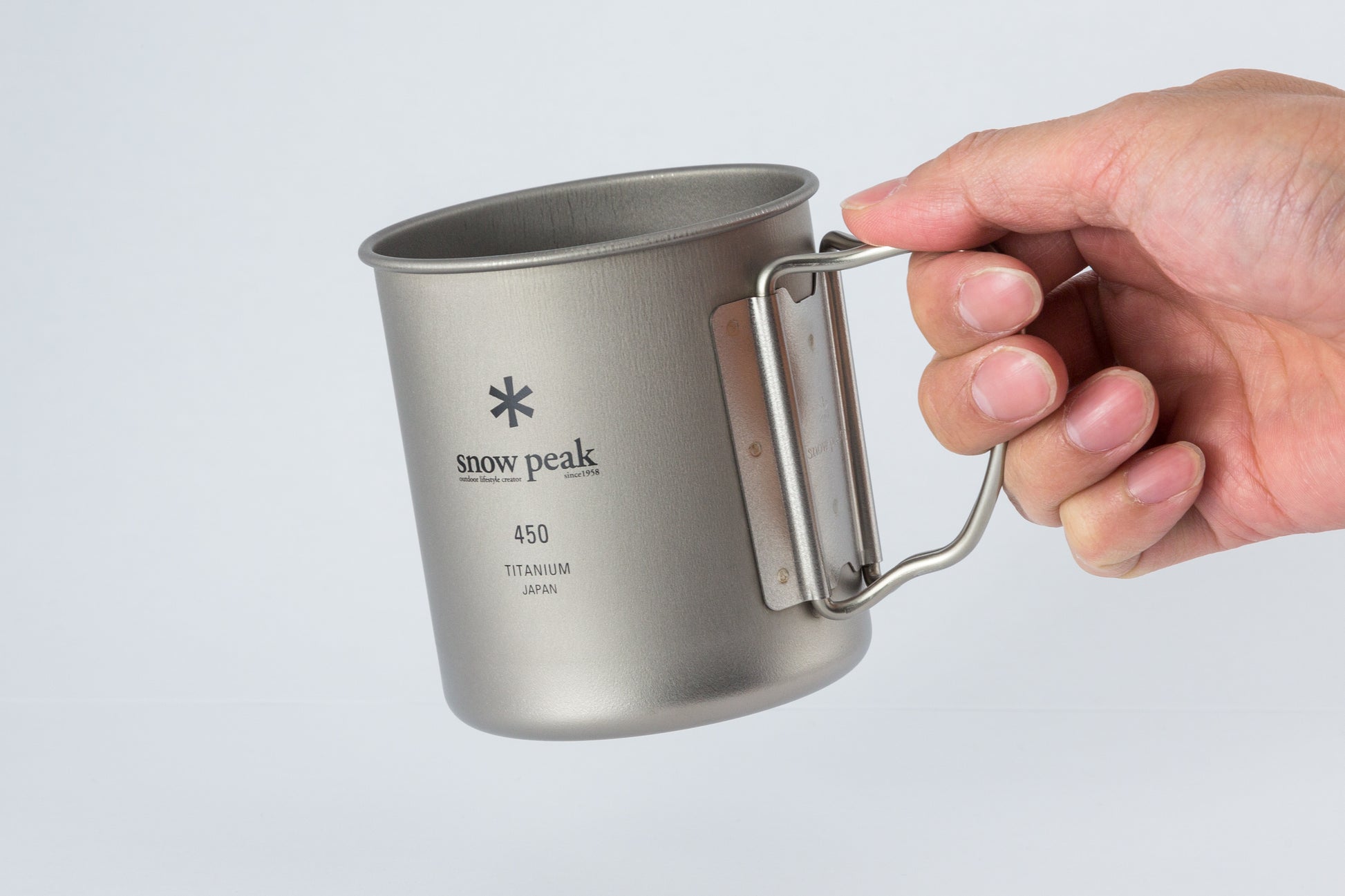 Titanium Single Wall Mug Silver 450