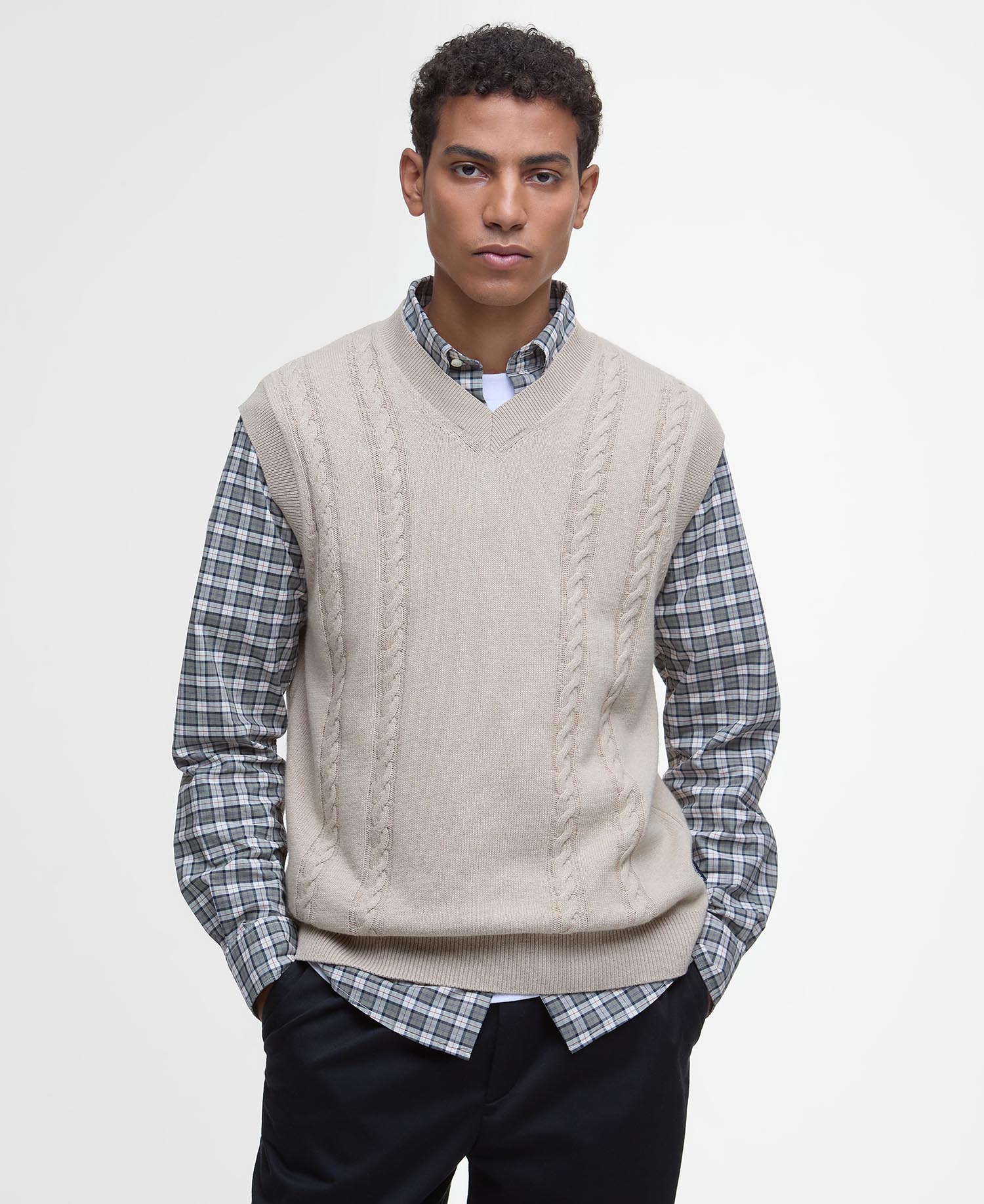 Navar Knitted Vest Stone