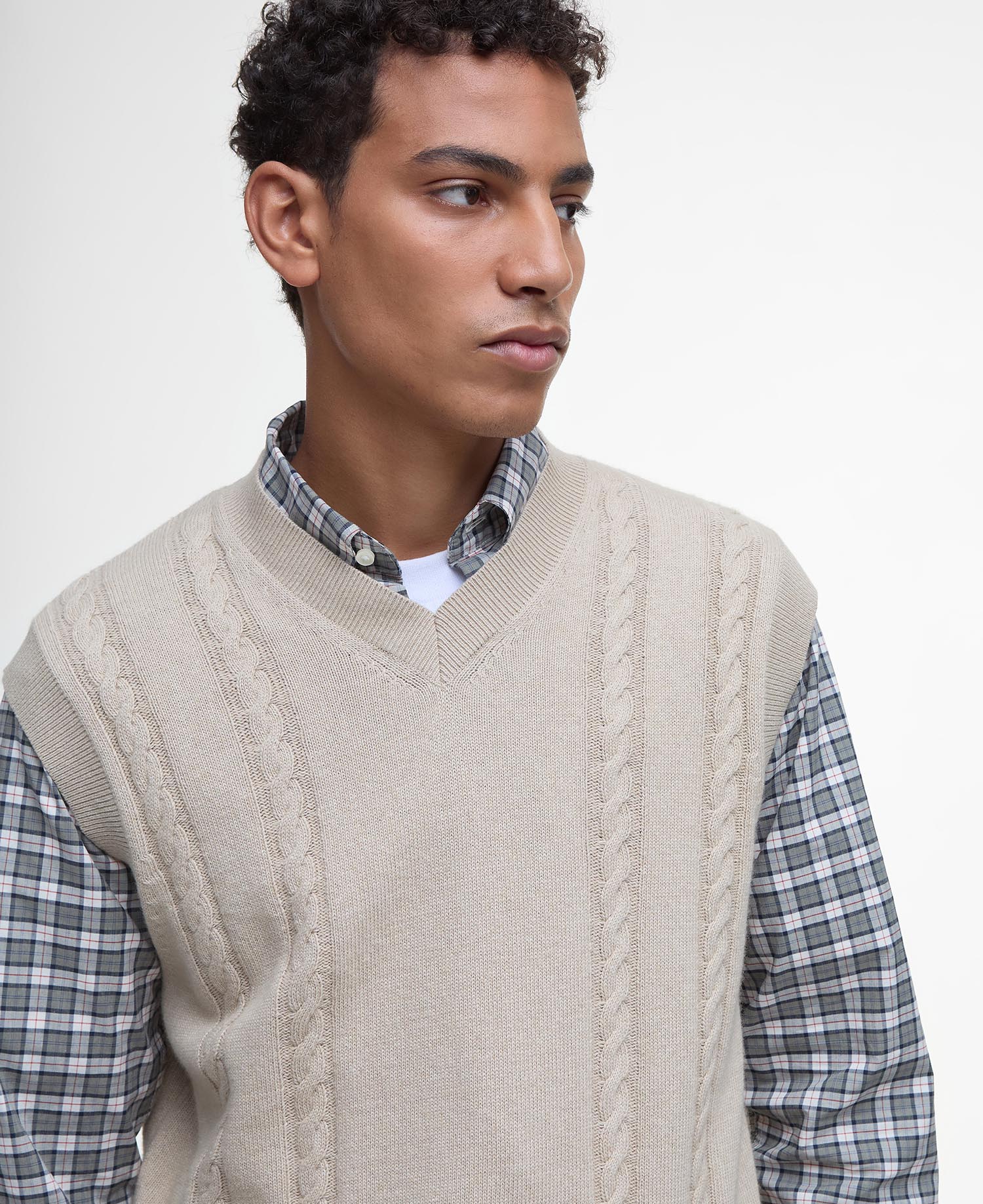 Navar Knitted Vest Stone
