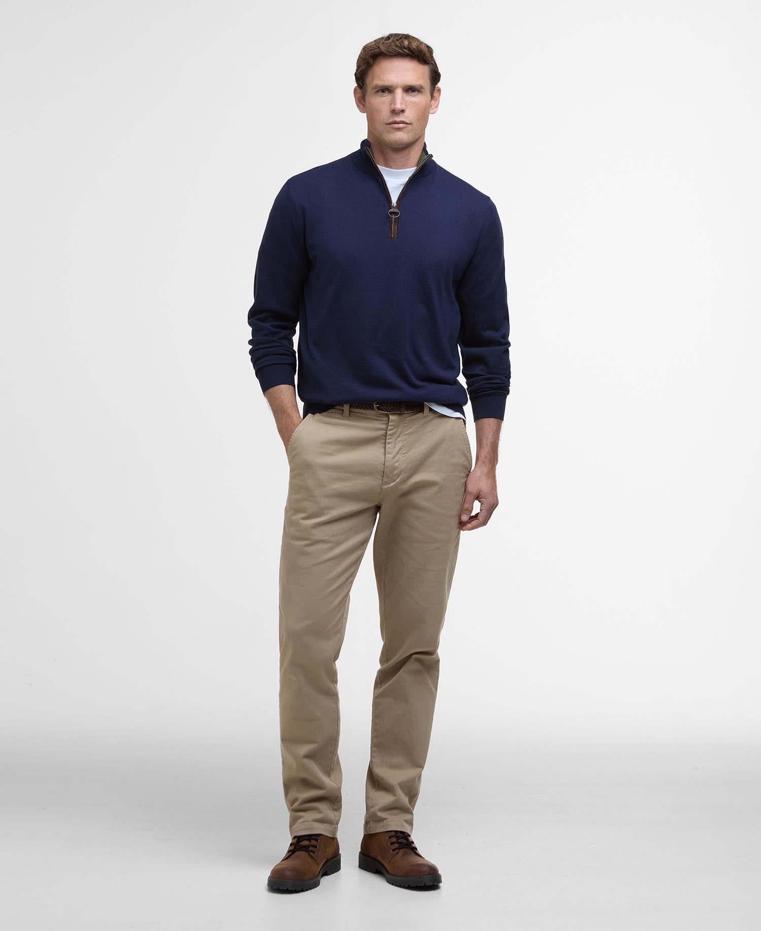 Bayfield Knitted Half Zip Jumper Navy