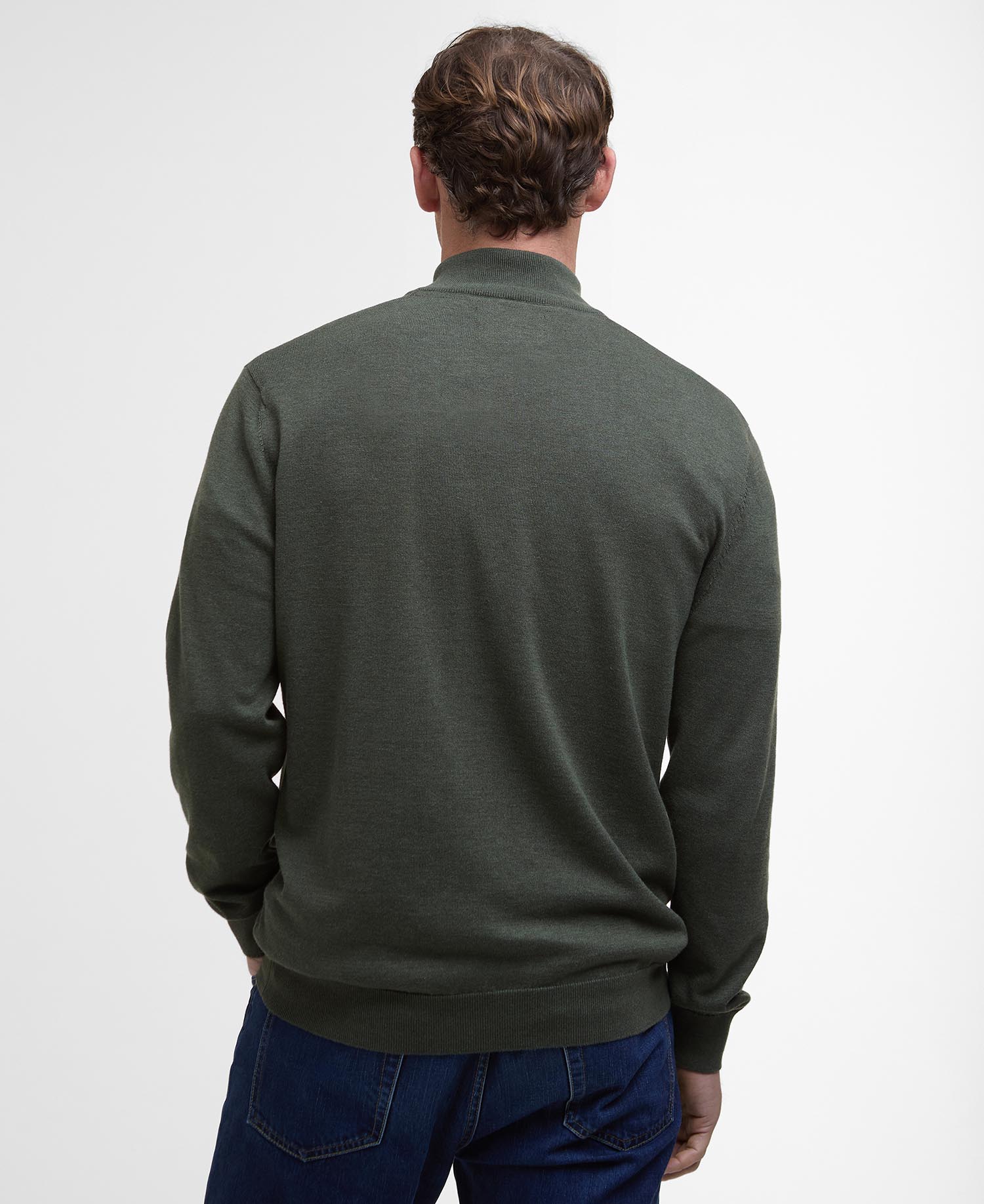 Bayfield Knitted Half Zip Jumper Olive
