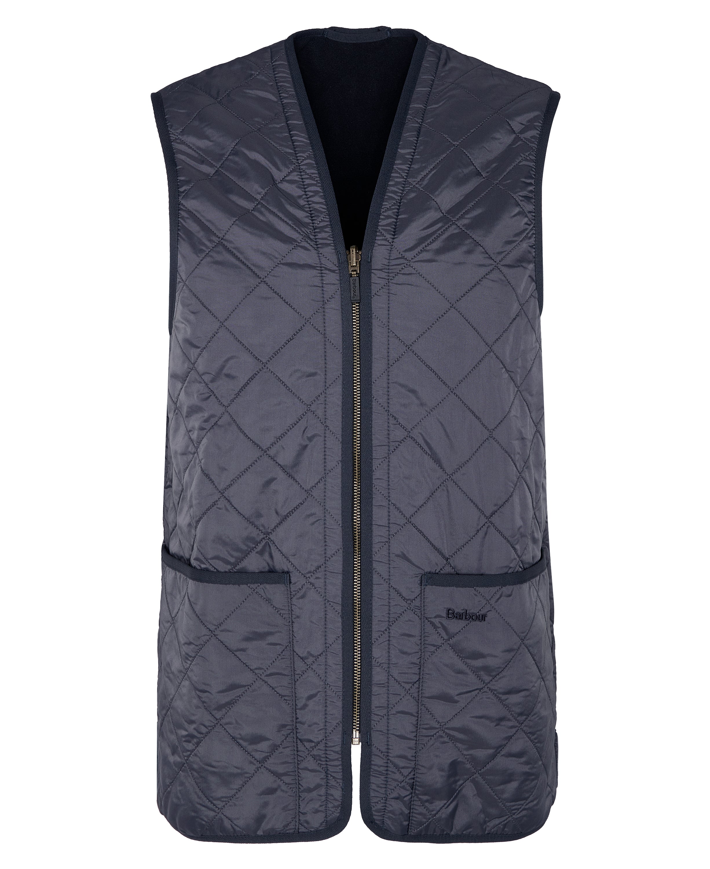 Barbour Polarquilt 2024 Waistcoat Zip-in Liner Vest Grey Navy Mens Size Medium