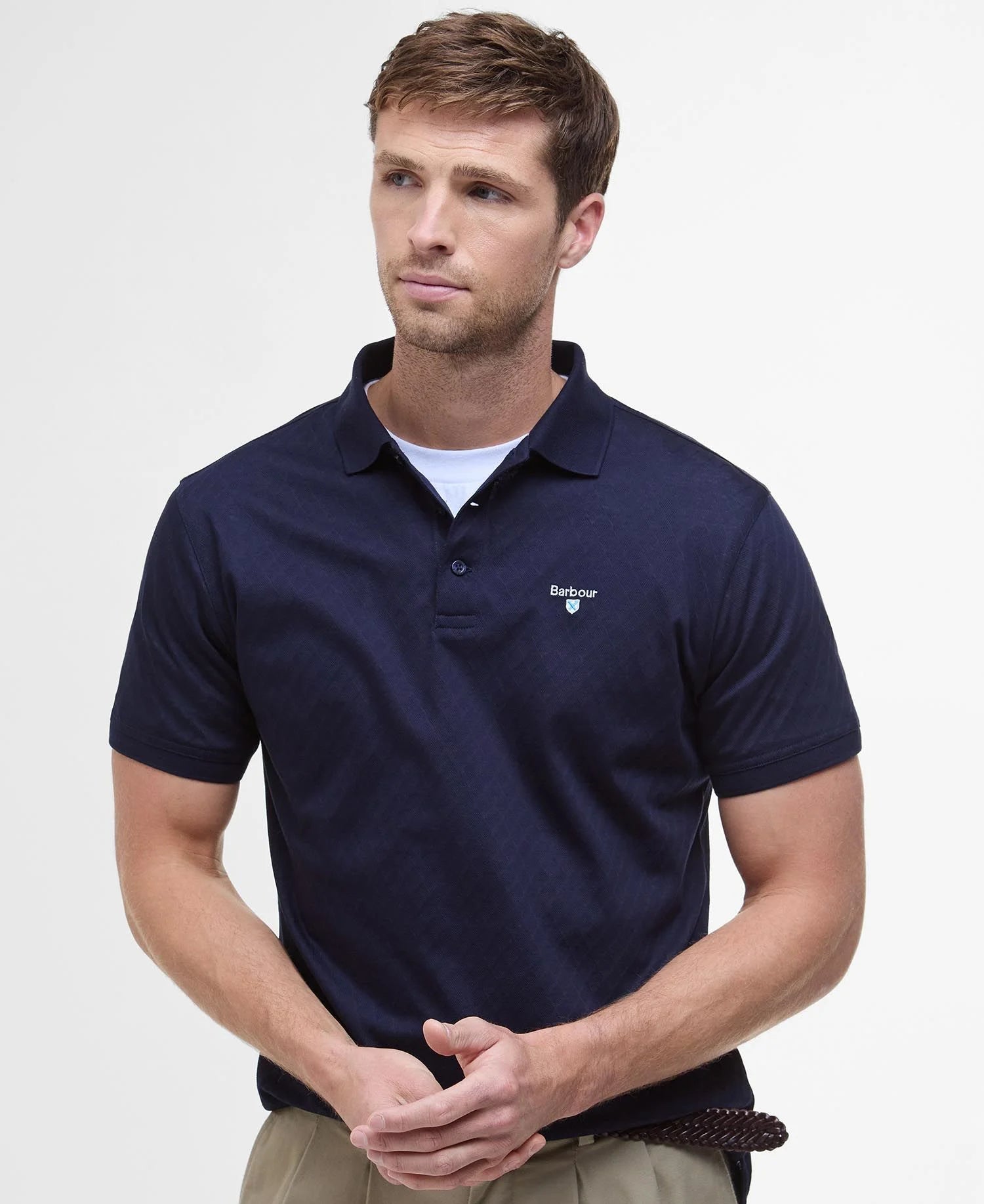 Sutton Tailored Fit Polo Shirt Navy