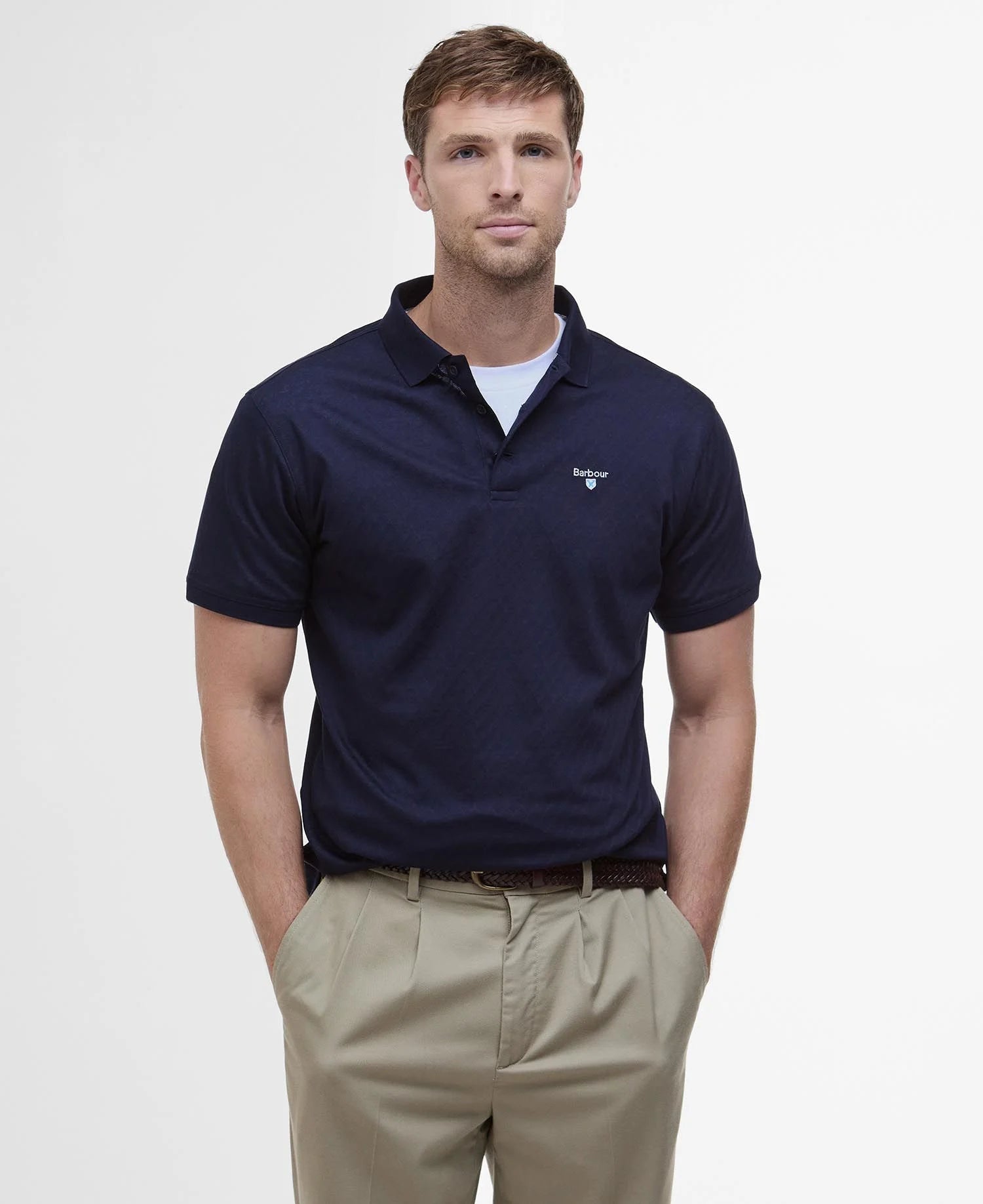 Sutton Tailored Fit Polo Shirt Navy