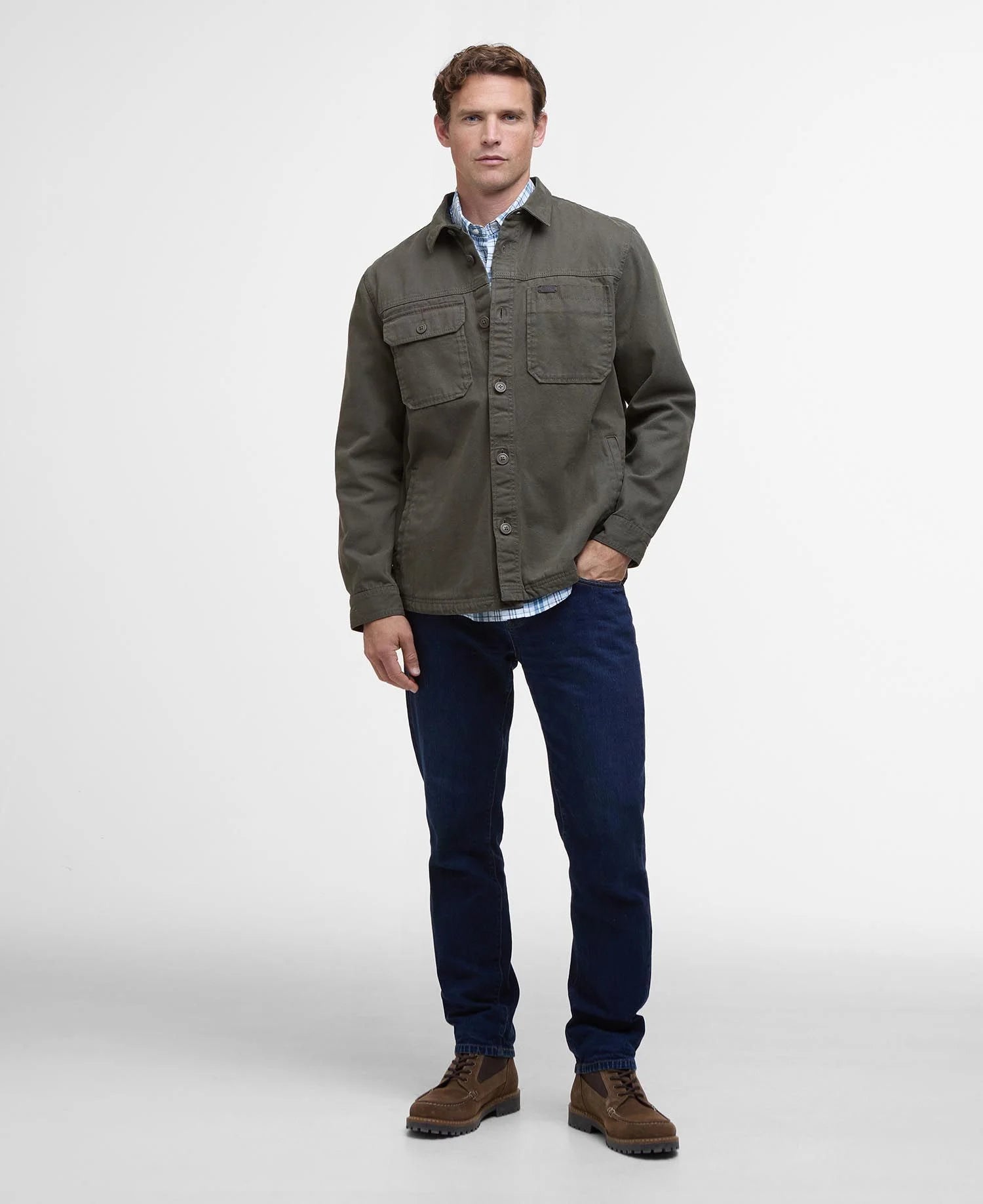 Lingfield Canvas Overshirt Green
