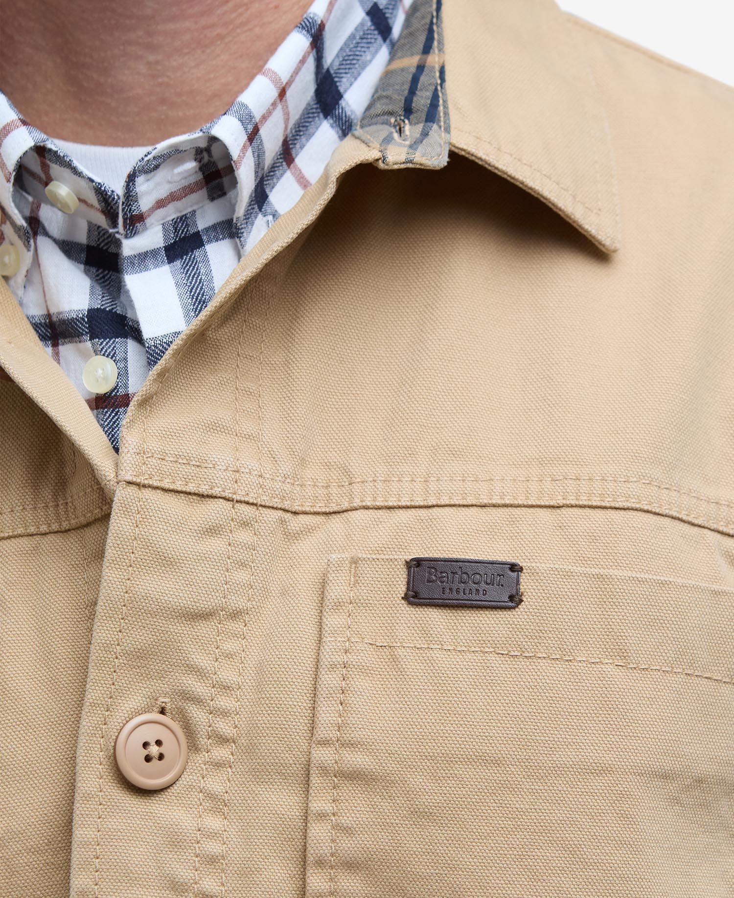 Lingfield Canvas Overshirt Stone