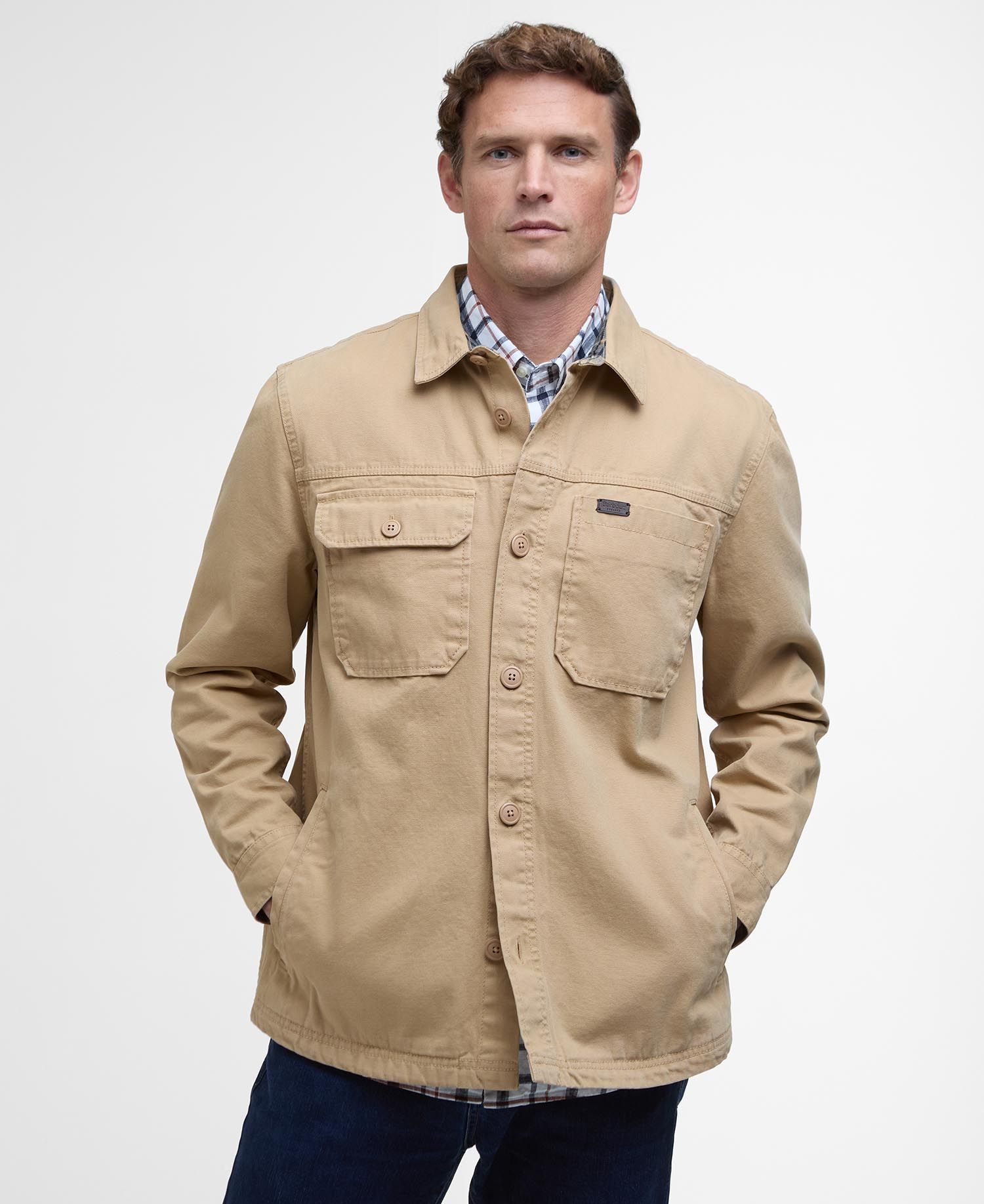 Lingfield Canvas Overshirt Stone