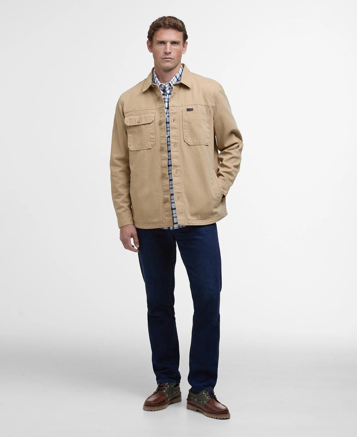 Lingfield Canvas Overshirt Stone