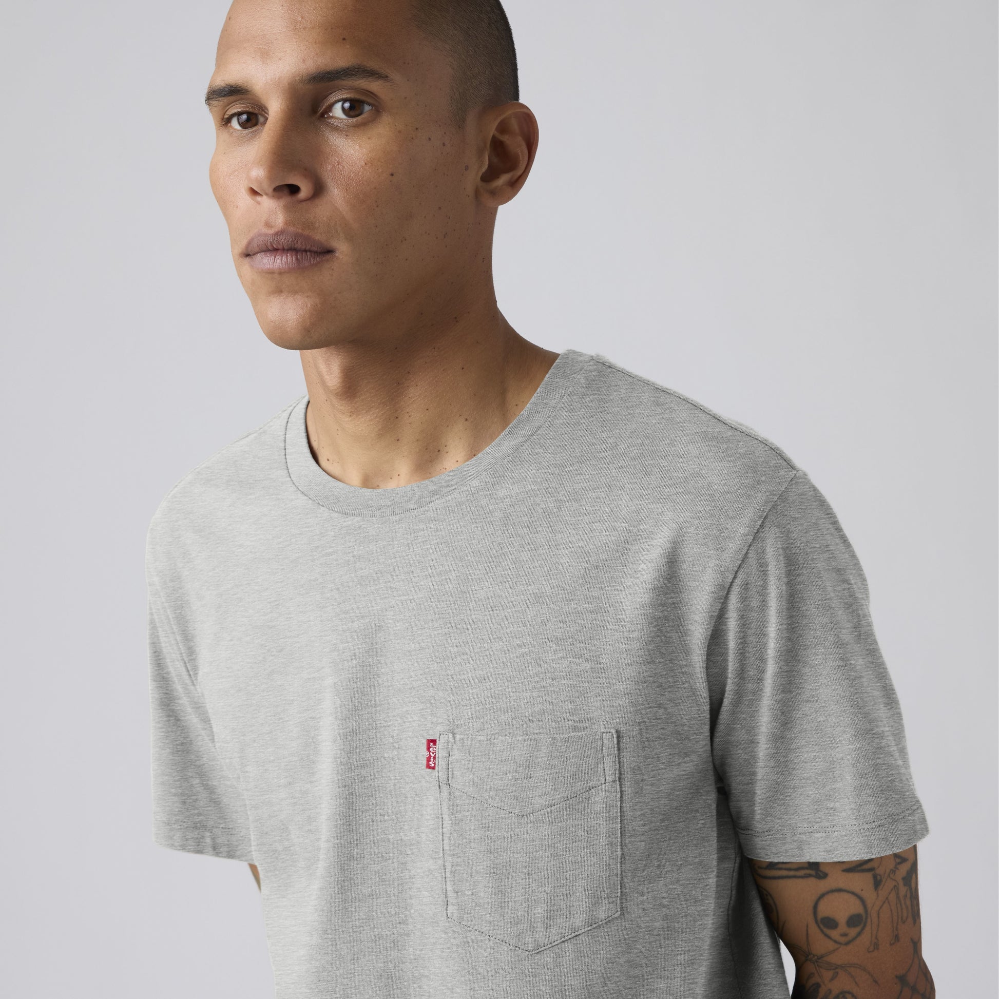 Classic Pocket Tee Grey Heather