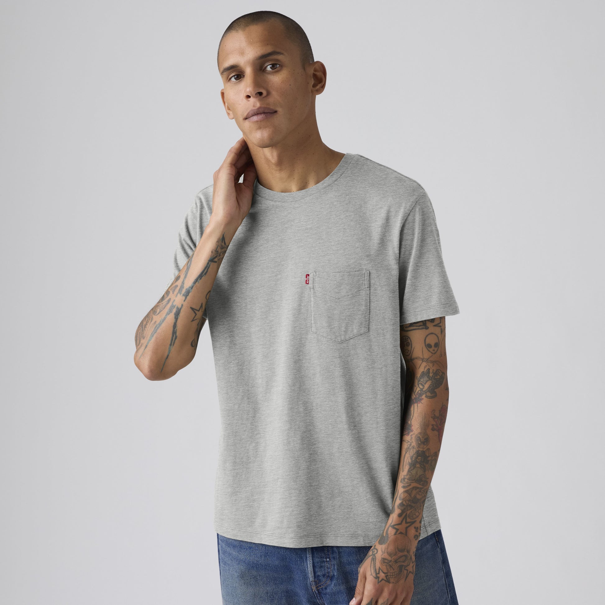 Classic Pocket Tee Grey Heather