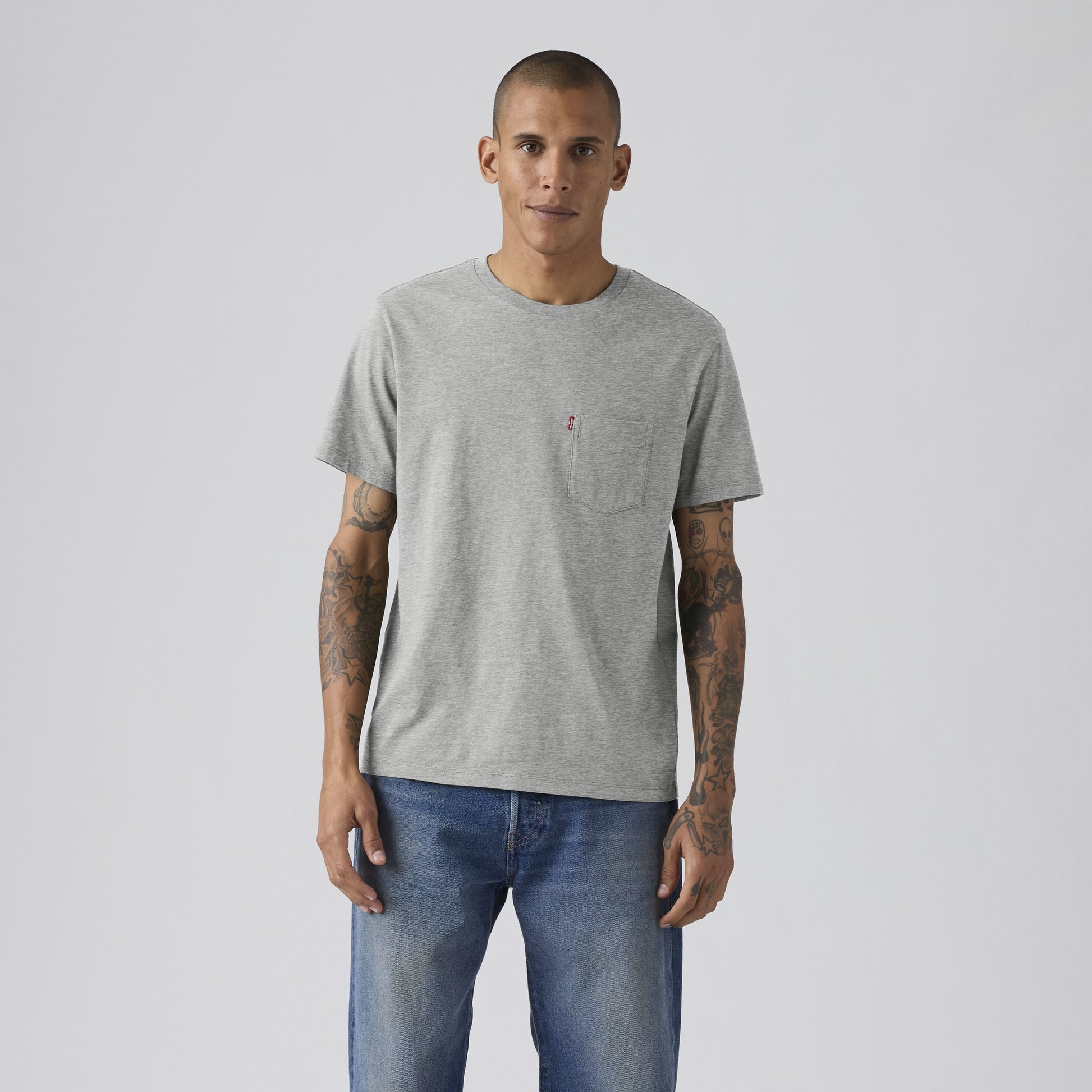 Classic Pocket Tee Grey Heather