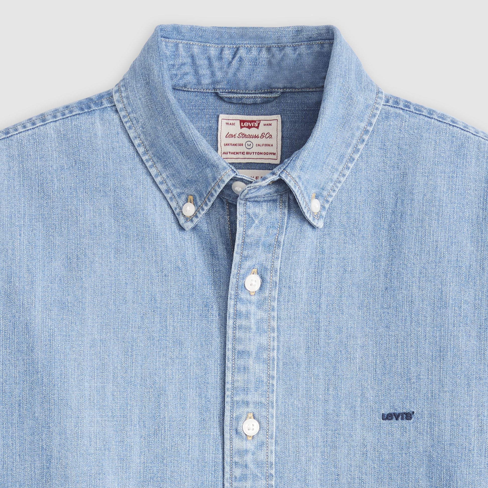 Authentic Button Down Shirt Mid Blue Wash