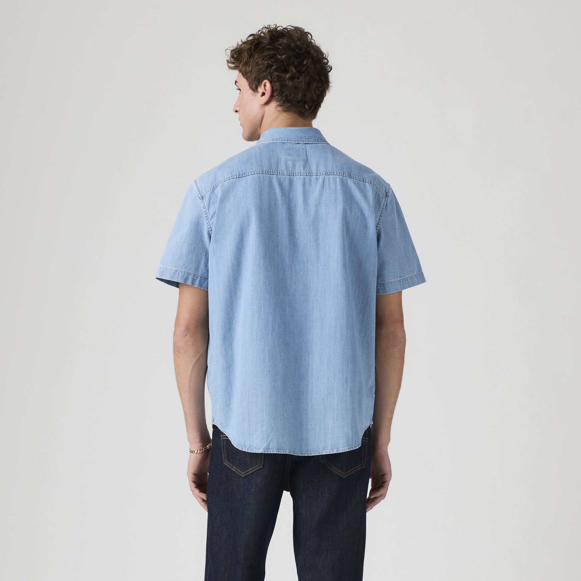 Authentic Button Down Shirt Mid Blue Wash