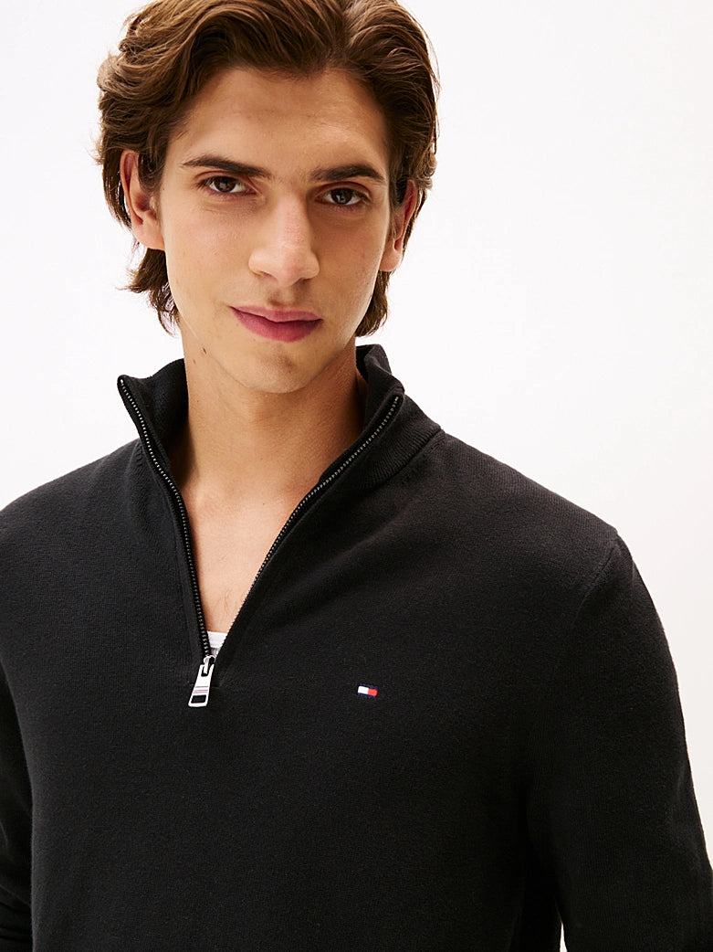 Half Zip Jumper with Cashmere