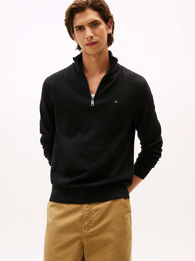 Half Zip Jumper with Cashmere