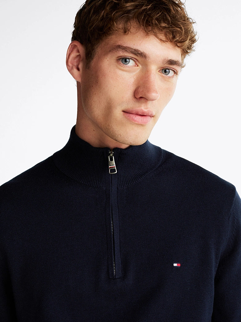 Half Zip Jumper with Cashmere