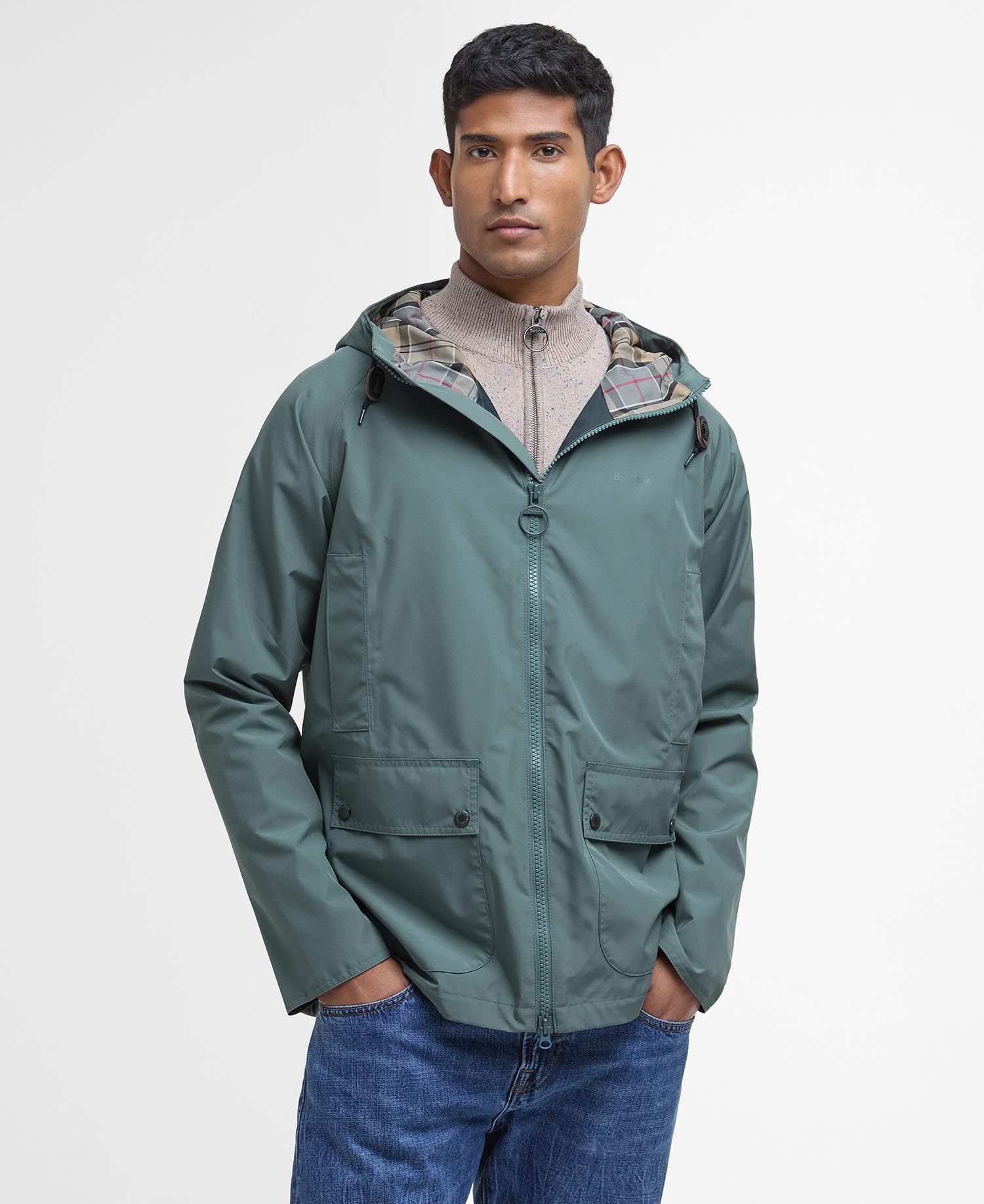 Hooded Domus Waterproof Jacket Teal