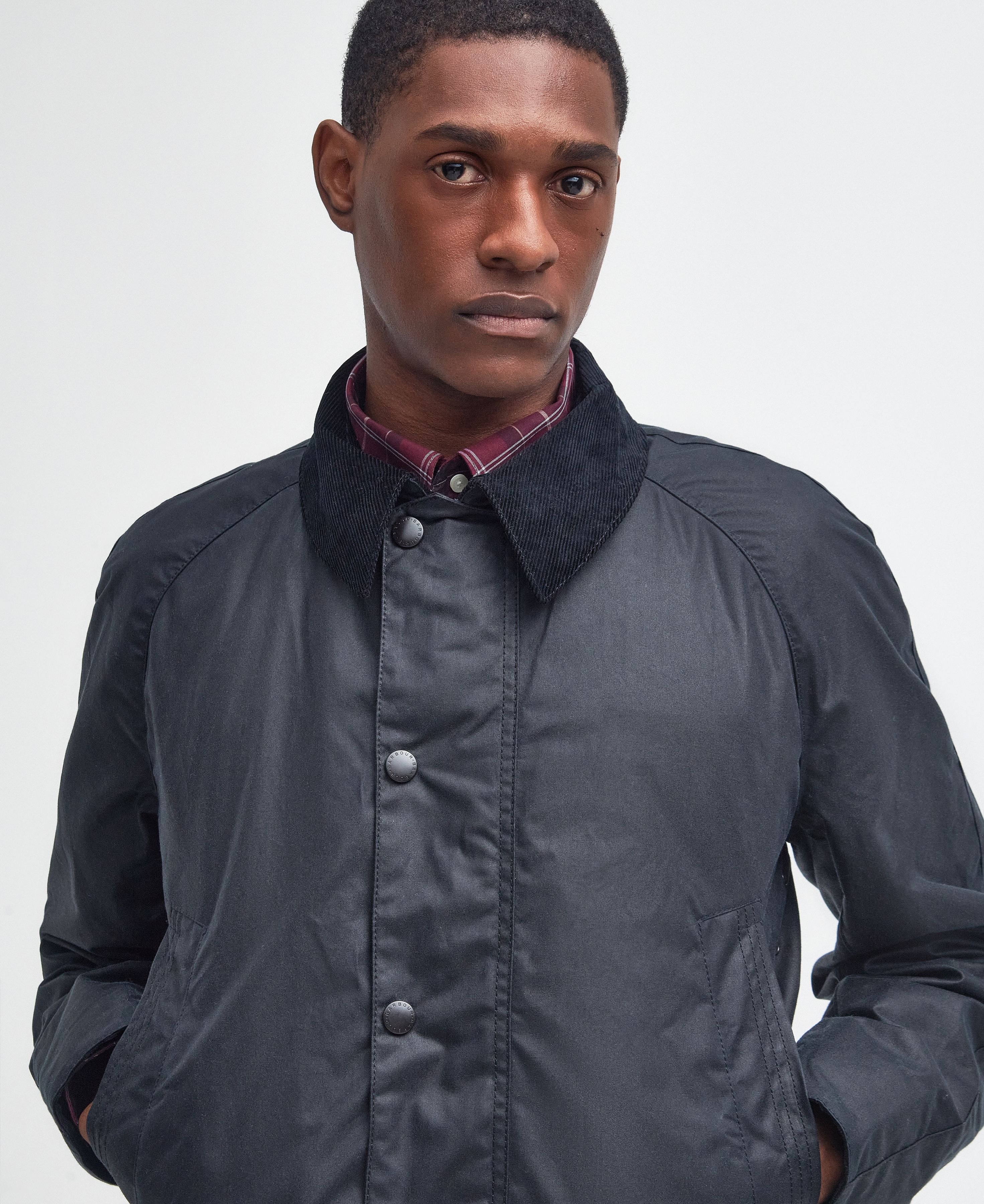 Bristol Wax Jacket Navy Barbour Out With Style