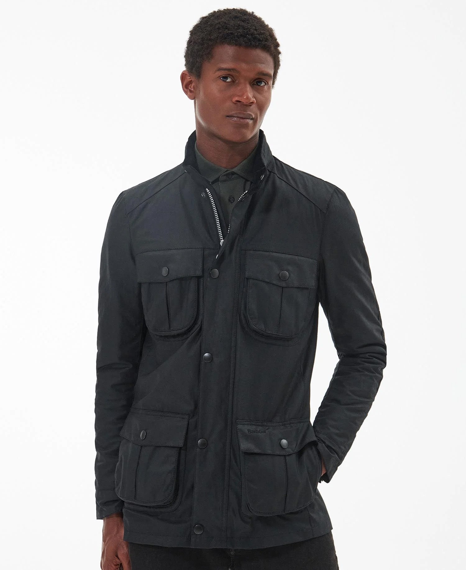 Corbridge Wax Jacket Black / Classic Tartan