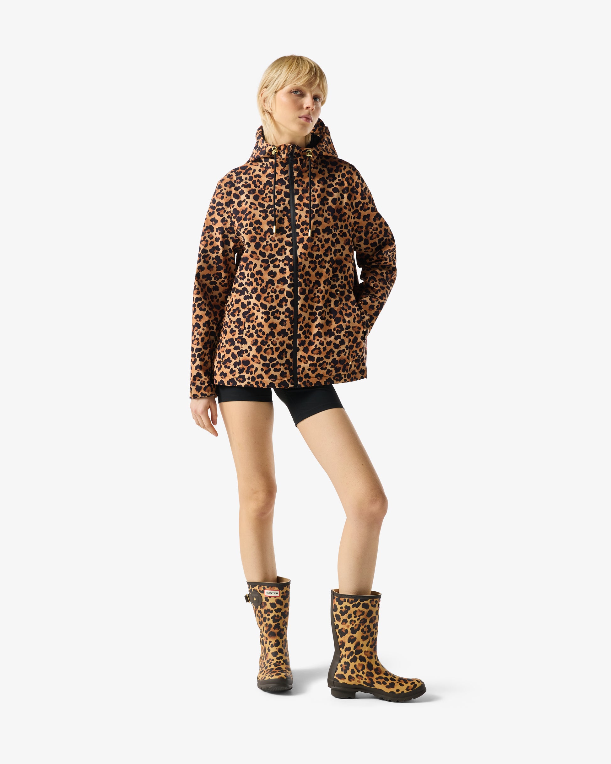 Original Waterproof Printed Jacket Leopard Print