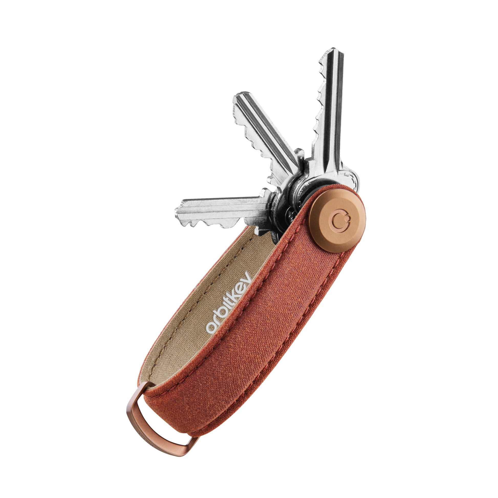 Waxed Canvas Key Organiser Brick Red